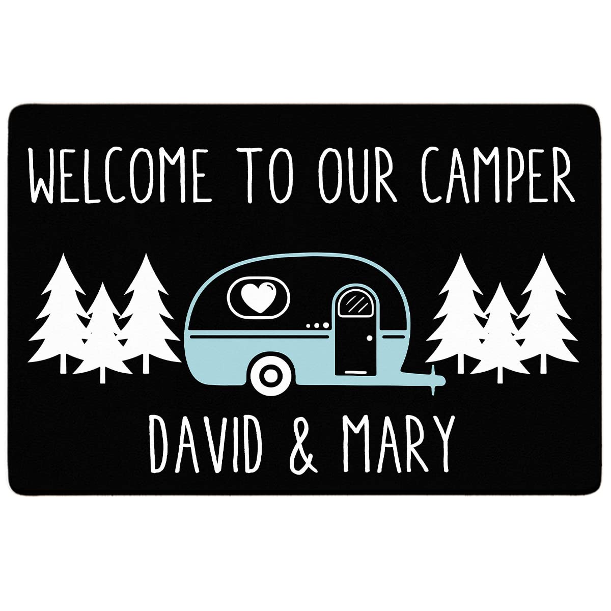 Custom RV Doormat - Personalized Camper Welcome Mat for Travel Trailers & Motorhomes - 16x24 Inch - Perfect for Camping & Outdoor Decor