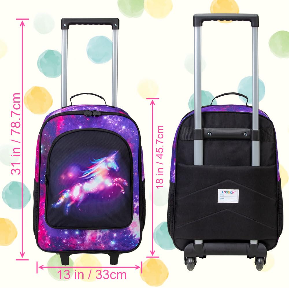 Kids Luggage for Boys & Girls - Cute Rolling Wheel Suitcase for Toddlers & Children | Travel Carry-On Suitcase for Airplane, Vacation & School Trips