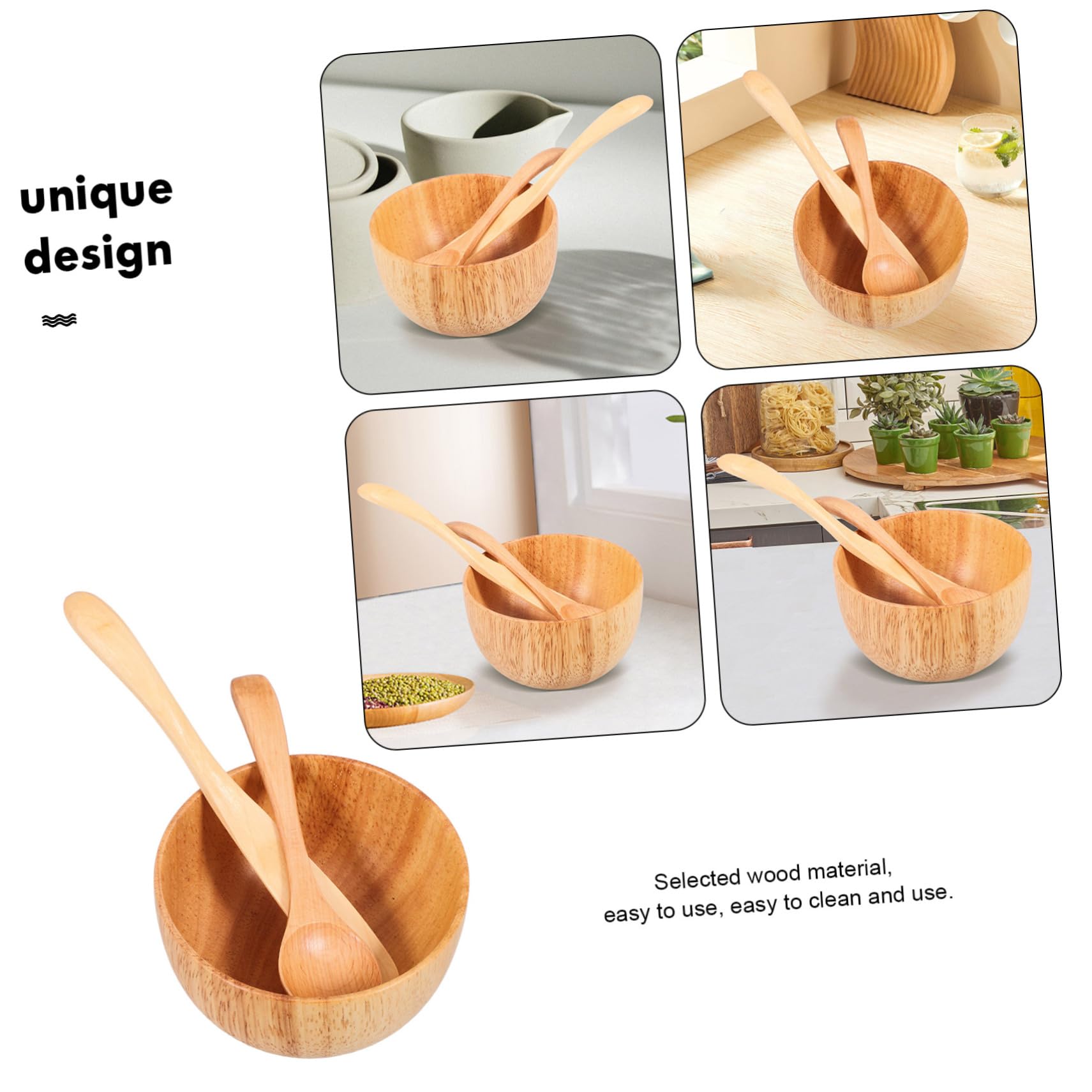 Didiseaon 1 Set Wooden Facial Mask Mixing Bowl & Spatula - DIY Skincare Tools for Clay Masks, Peel-off Masks & Beauty Treatments | Natural Wood Mask Bowl for Spa, Home Facial & At-Home Skincare Routine