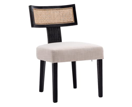 Rattan - Linen Beige - Black Legs