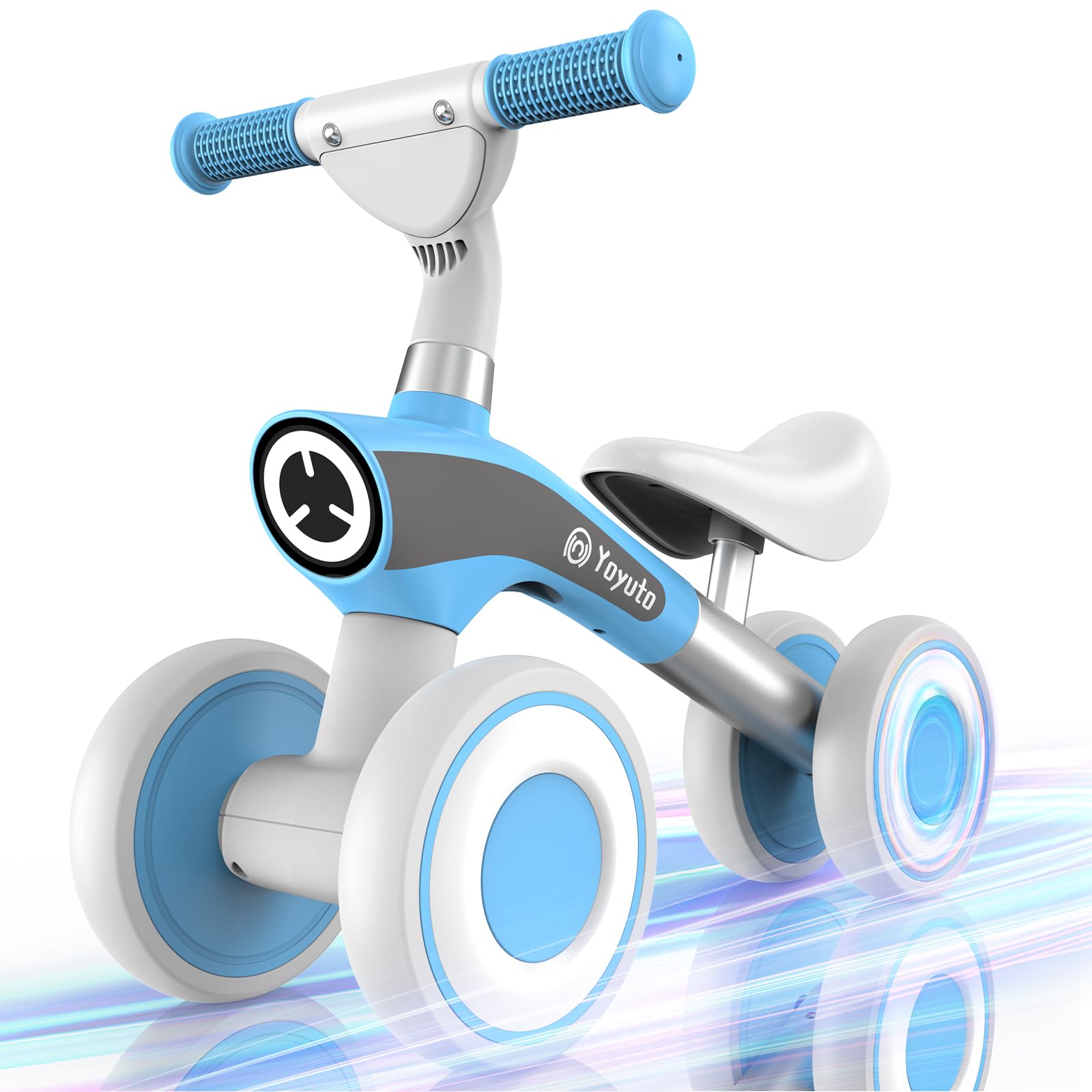 **Baby Balance Bike for Toddlers 1-3 Years Old | 4 Silent Wheels & Soft Seat | First Bike for Boys & Girls | Perfect Birthday Gift for 1 Year Old (Blue) – Ideal for Indoor & Outdoor Riding, Preschool Learning & Active Play**