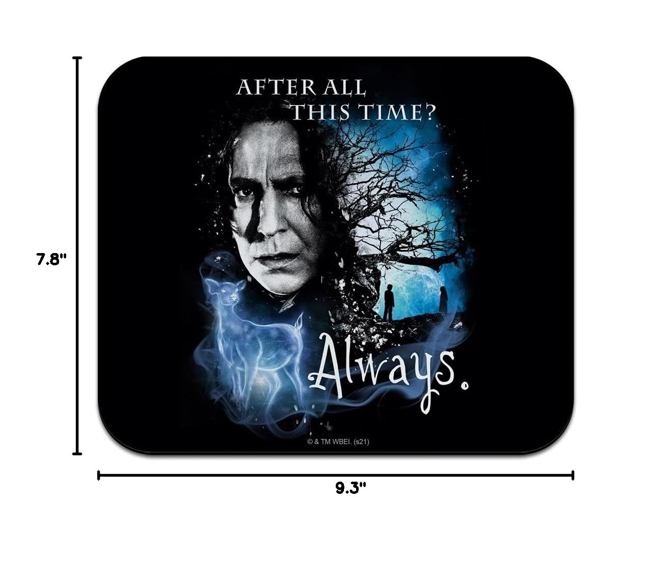 Harry Potter Always Low Profile Thin Mouse Pad - Gaming & Office Desk Mat for PC, Laptop - Non-Slip Rubber Base - Perfect for Work, Study & Gaming Setup