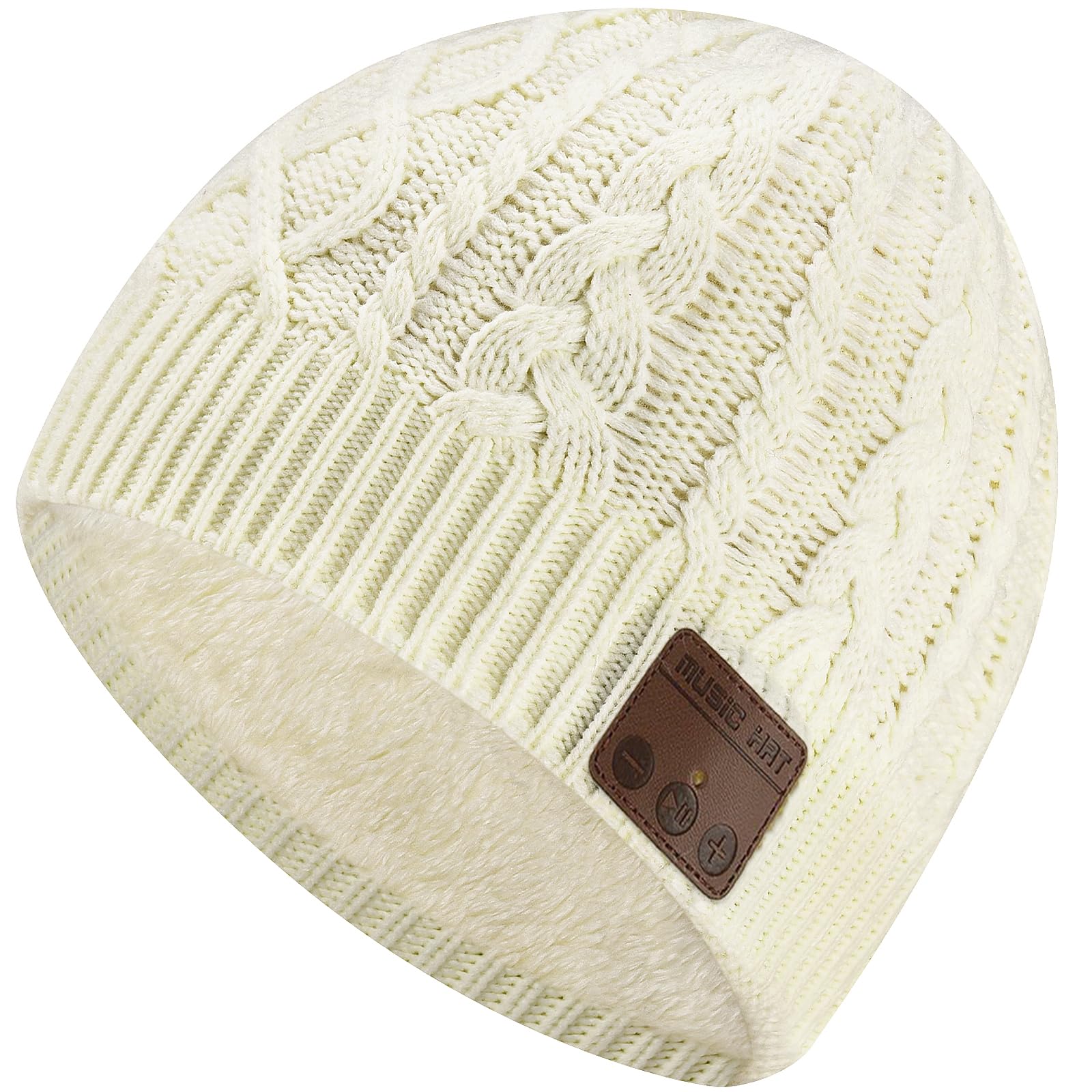 Wireless Beanie Hat with Built-in Headphones & Mic - Bluetooth Music Beanie for Men & Women - Winter Cap with Over-Ear Speakers for Outdoor Sports & Activities