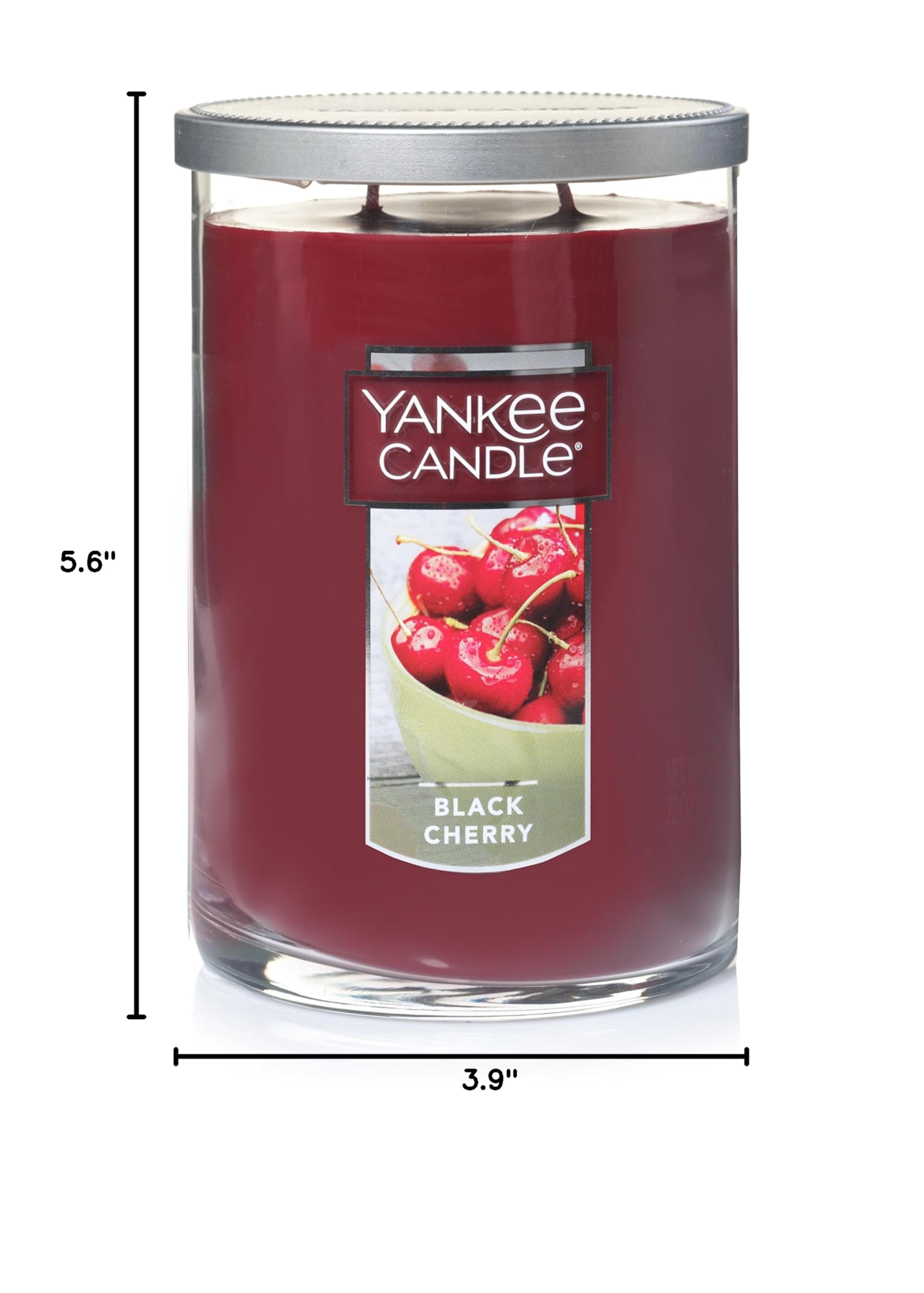 Yankee Candle Macintosh Signature Medium Pillar Candle 14.25oz - Apple Scented Home Decor for Living Room, Bedroom & Office Relaxation