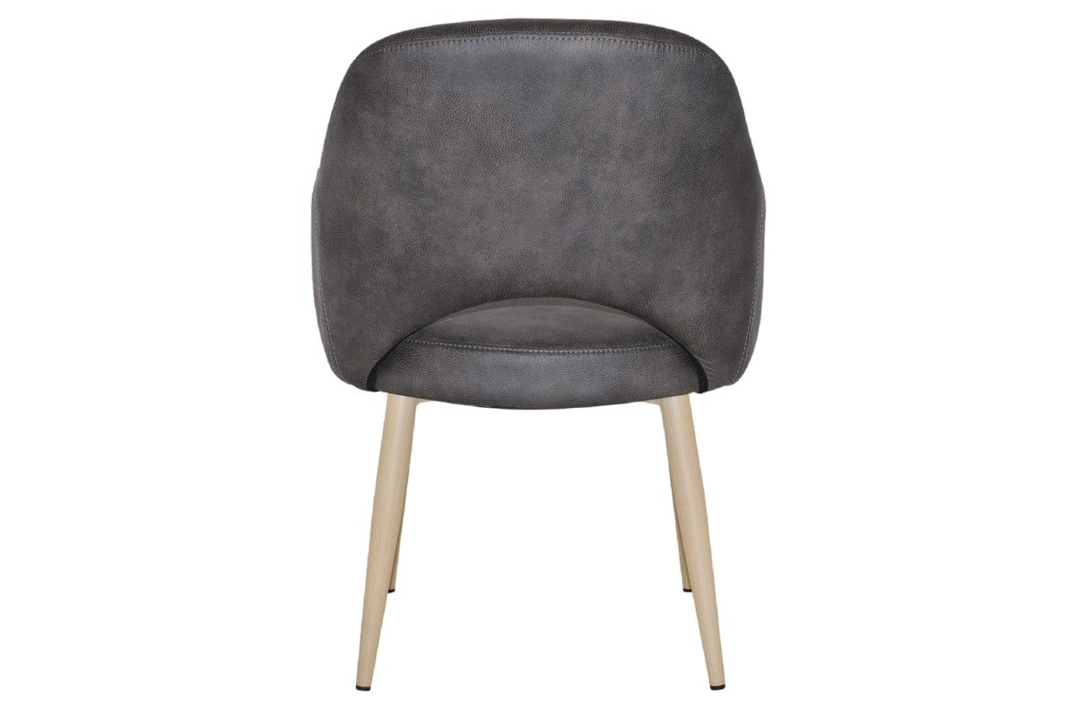 EZ Hospitality Cairo Indoor Armchair with Sturdy Metal Base & Birch Wood Legs - Perfect for Living Room, Office, or Waiting Area