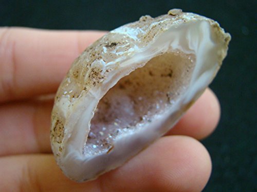 Agate Hollow Mini Geode with Crystals - Home Decor & Healing