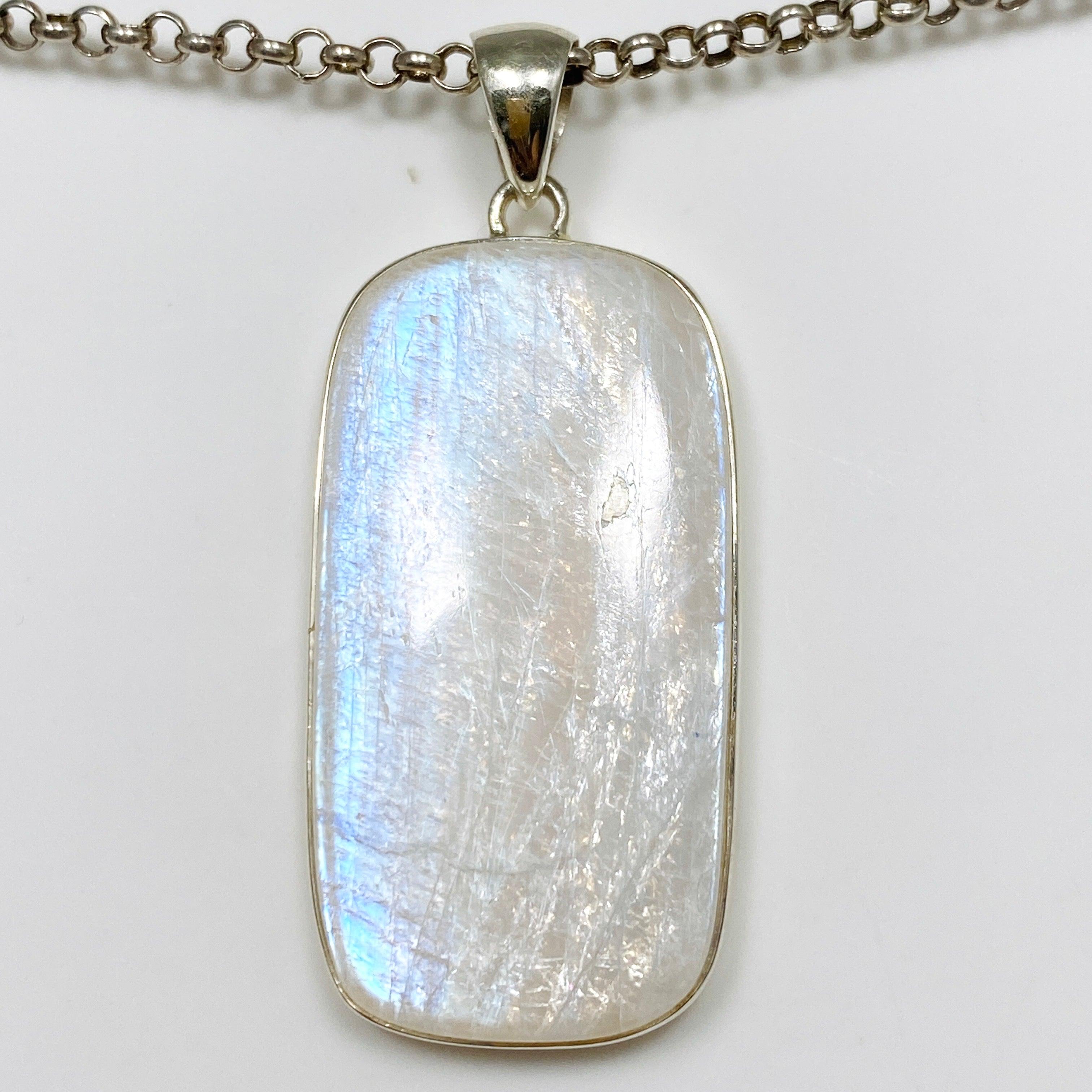 Moonstone Rectangular Pendant Necklace KPGJ4257 - Elegant Gemstone Jewelry for Women, Perfect for Everyday Wear & Special Occasions