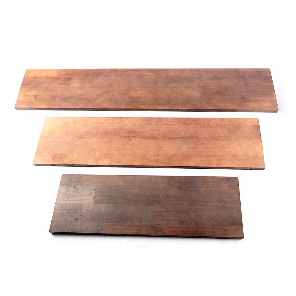 Industrial Pipe Shelf - 5 Tier Floating Wall Shelf with Rustic Wood & Black Iron Pipe - Perfect for Home, Office, and Retail Display Storage