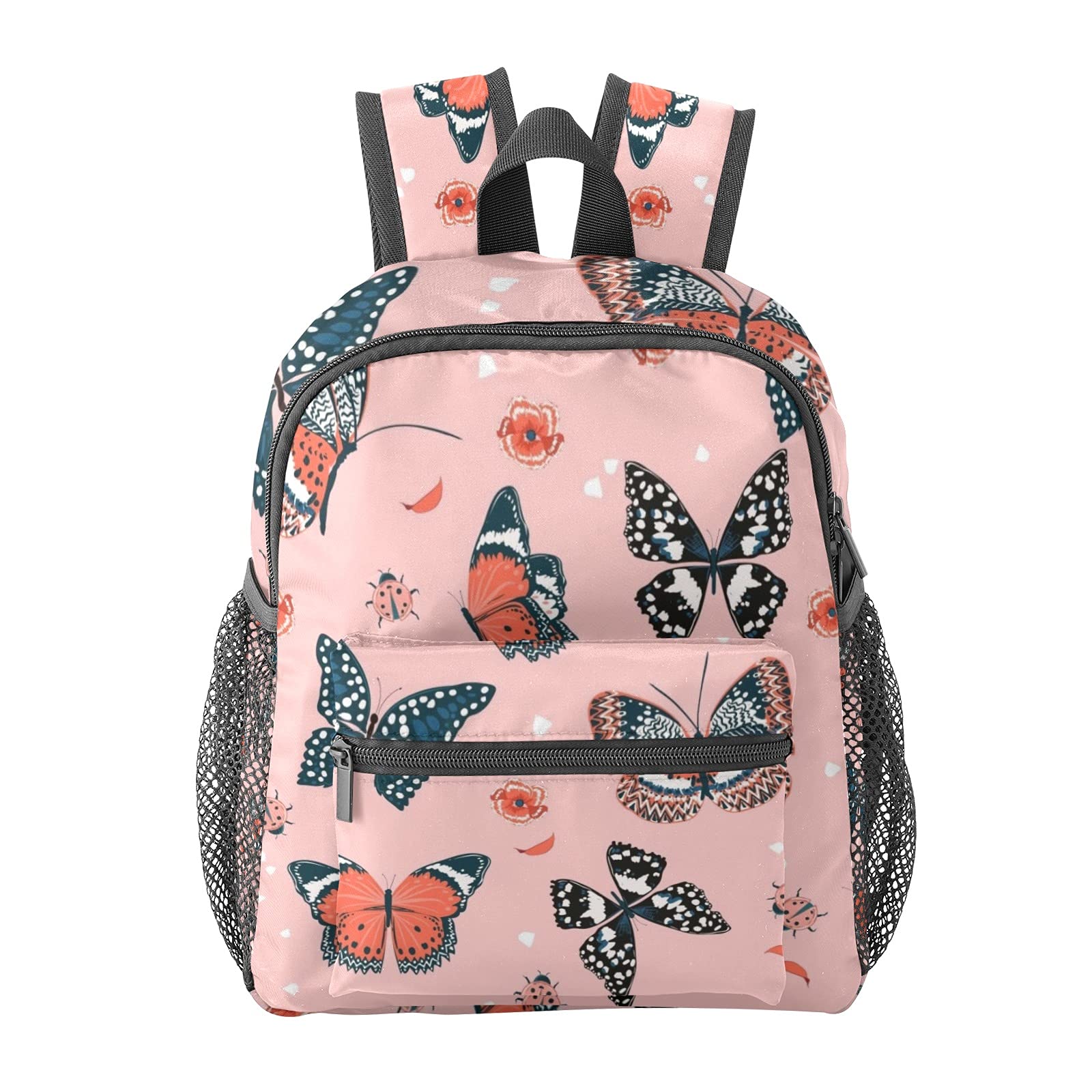 Floral Butterfly Pink Backpack - Waterproof Casual Daypack for Women & Girls - Perfect for School, Travel, Hiking & Outdoor Adventures