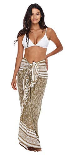 SHU-SHI Women's Floral Beach Cover Up Sarong - Lightweight Swimsuit Cover-Up Pareo for Pool, Vacation & Summer Outfits
