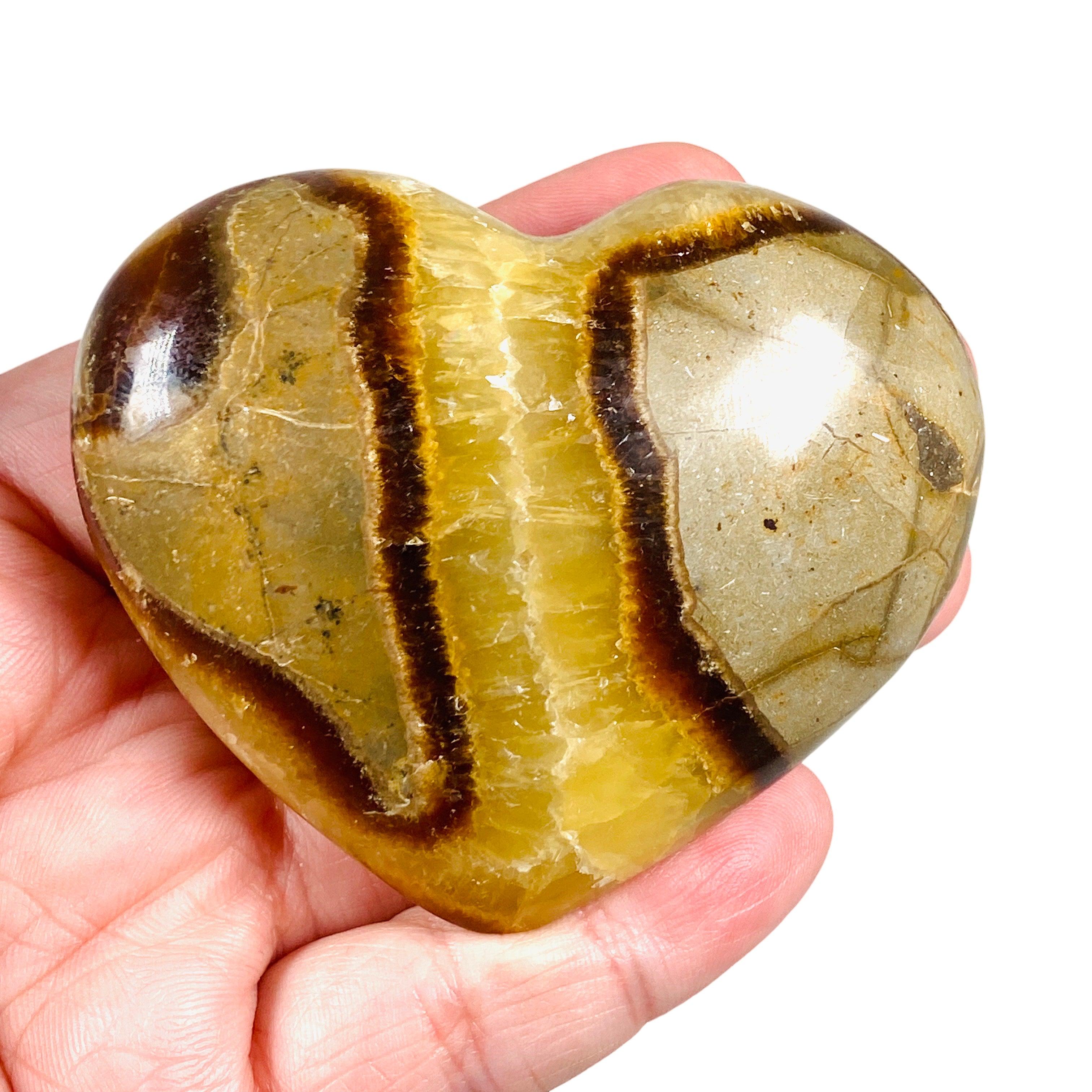 Septarian Jasper Heart SEJH 06 - Natural Stone Healing Crystal for Meditation, Chakra Balancing & Home Decor