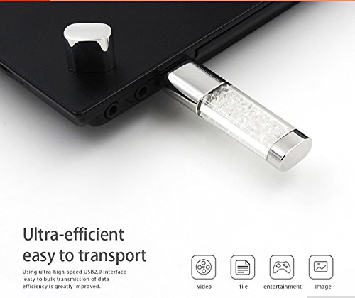 FeliSun Kristall 64GB USB 3.0 Flash Drive - High Speed Memory Stick, External Data Storage for PC, Laptop, Mac - Perfect Gift for Birthday, Wedding, Graduation (White) - Ideal for Work, School, Travel & File Backup