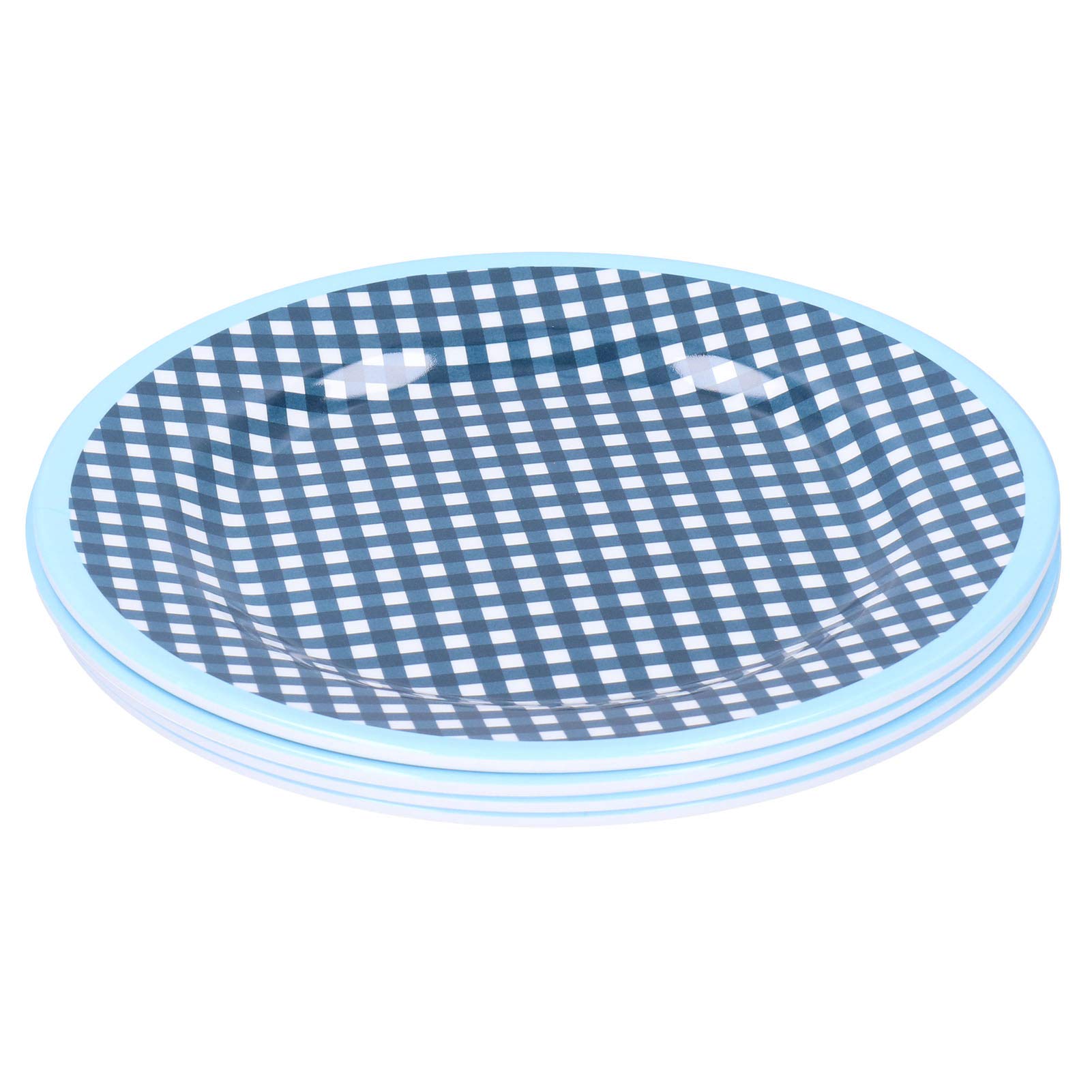 9-Inch Melamine Dessert Plates & Cutlery Set - 4-Piece Salad & Fruit Serving Dishes - Durable Kitchen Tableware for Home, Restaurant & Hotel Use - Perfect for Dinner Parties, Picnics & Catering Events
