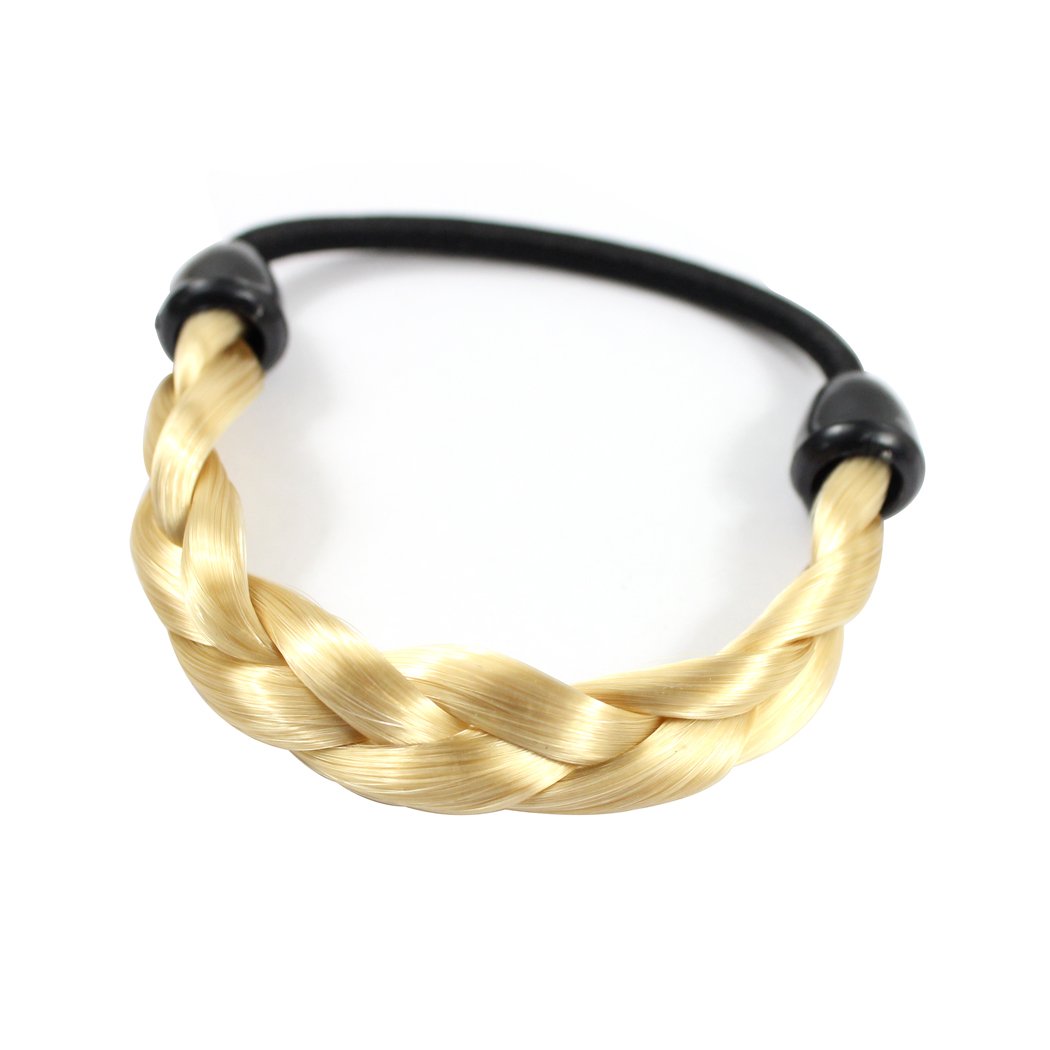 5PCS Korean Style Rope Wig Hair Bands with Flower Decorations - Gold Elastic Hair Ties for Women, Perfect for Braiding, Cosplay, and Daily Hair Styling