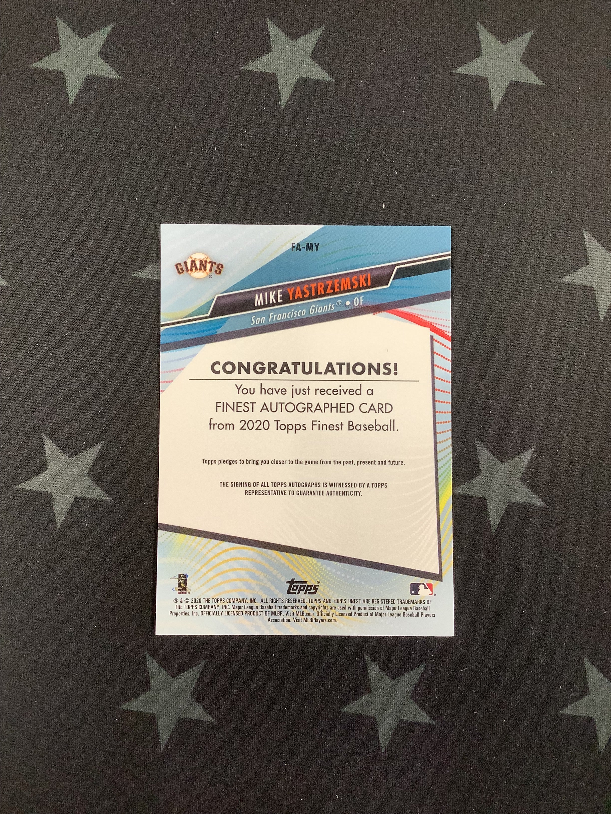2020 Topps Finest Baseball Silver Mike Yastrzemski Autograph #FA M - Rare Collectible for Baseball Fans & Card Enthusiasts - Perfect for Display, Trading, and Investment