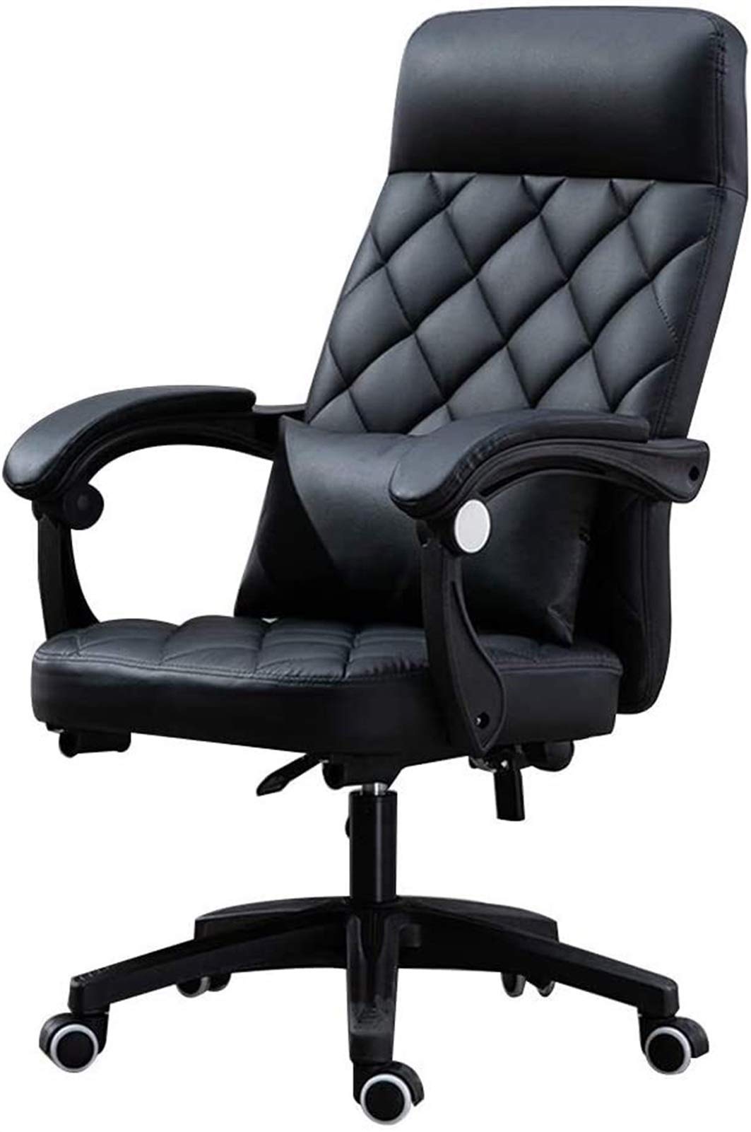 Premium Faux Leather Office & Gaming Chair with Built-in Latex Cushion - High Back Ergonomic Executive Swivel Chair with Lumbar Support (330 lbs Capacity) - Perfect for Home Office, Gaming Setup & Workspaces