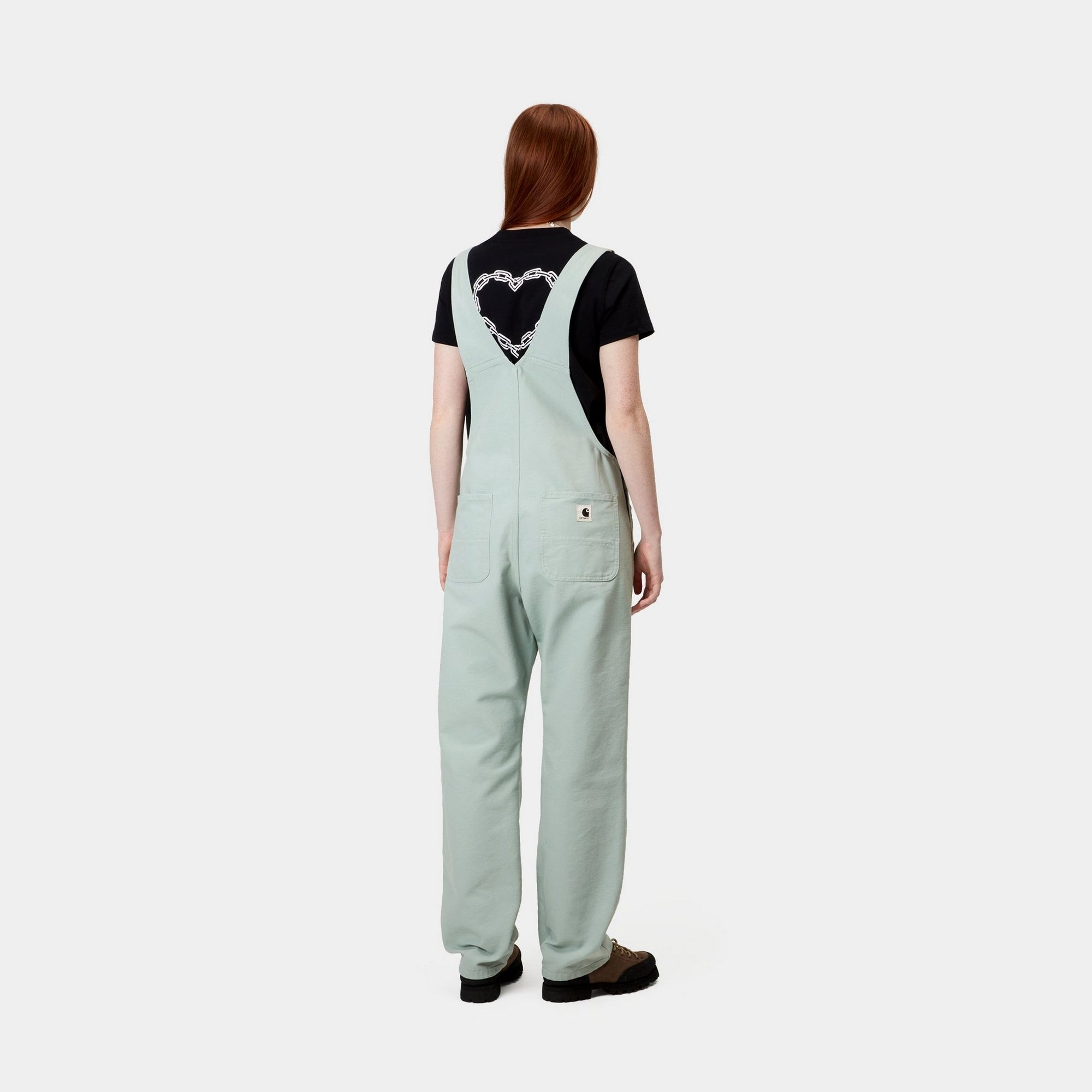 Women's Bib Overalls - Straight Leg Denim Jumpsuit in Frosted Green | Workwear & Casual Outfit for Women | Perfect for Farming, Gardening & Outdoor Activities