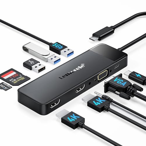 Black 10-in-1 W/Dual Hdmi