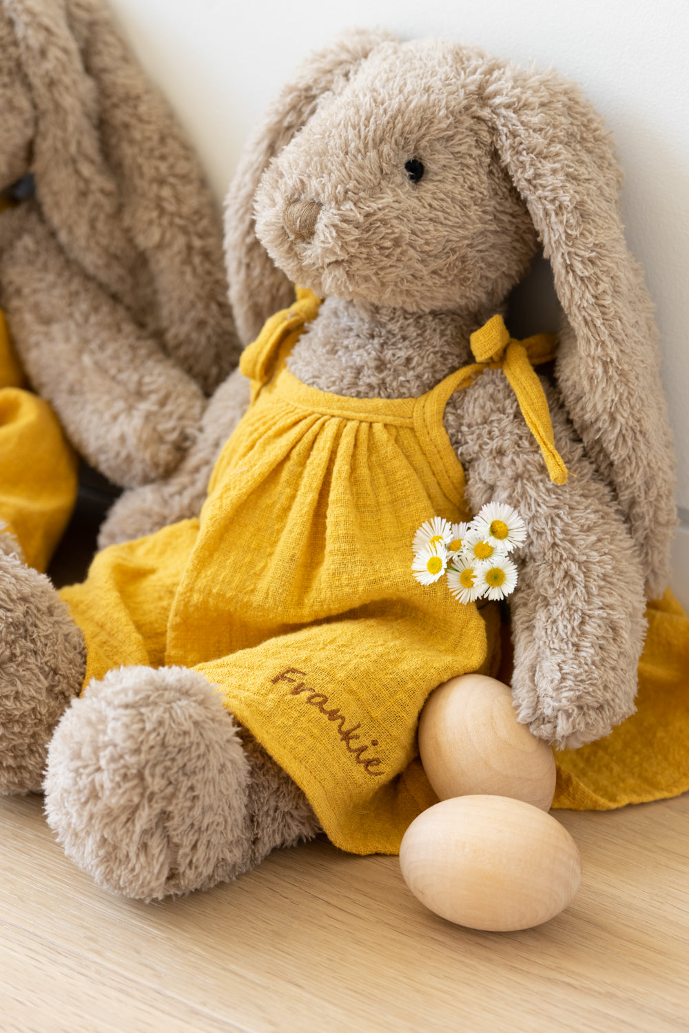 Personalized Mustard Yellow Dress - Custom Name Embroidery - Perfect for Weddings, Parties & Special Occasions