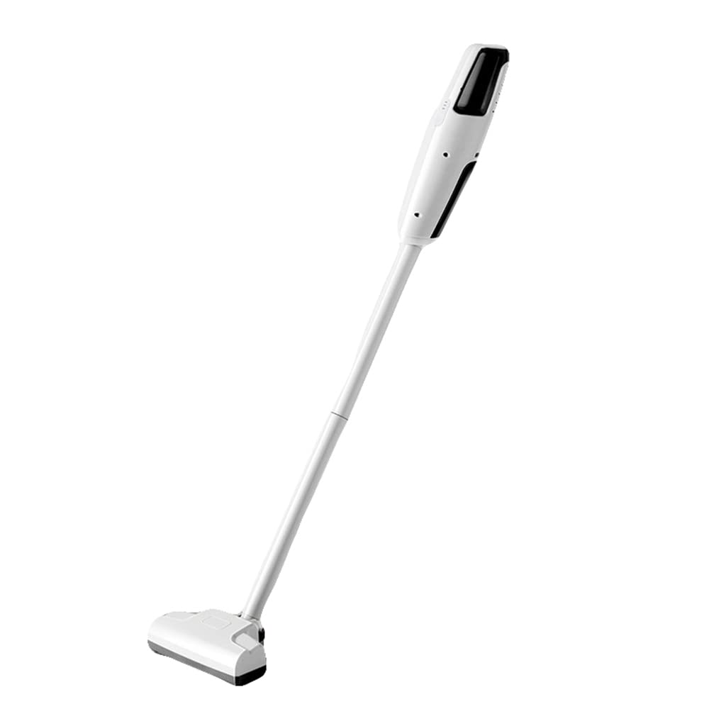 Lightweight & Quiet Cordless Vacuum Cleaner with HEPA Filter - 60 Min Runtime, Powerful Suction Stick Vacuum for Pet Hair on Hardwood Floors & Carpets - Rechargeable Upright Vacuum Cleaner (White) - Perfect for Quick Cleanups & Pet Owners