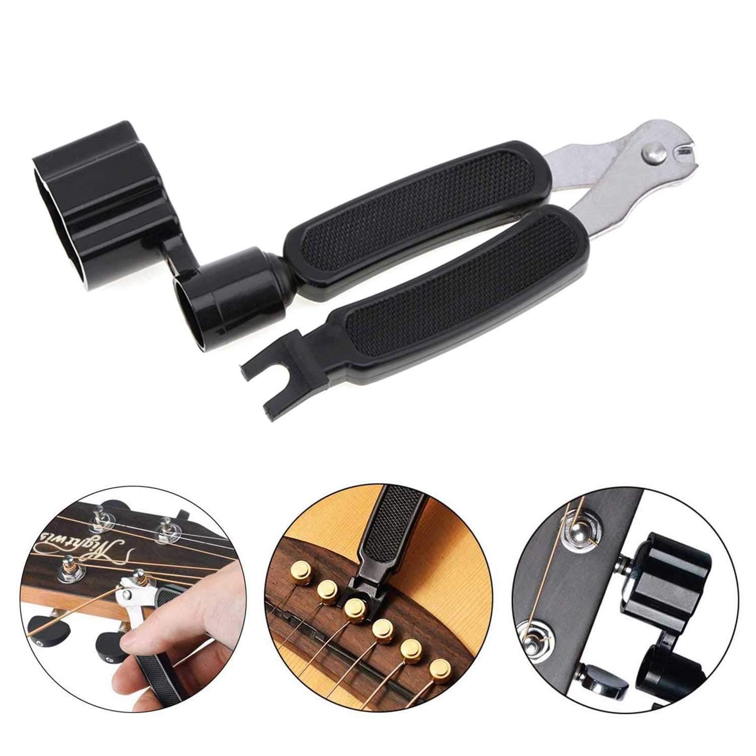 Best Acoustic Guitar Strings Set - 6 String Replacement Kit with Winder, Cutter, Finger Picks & Capo | Music Accessories for Beginners | Perfect for Tuning, Repair & Practice Sessions