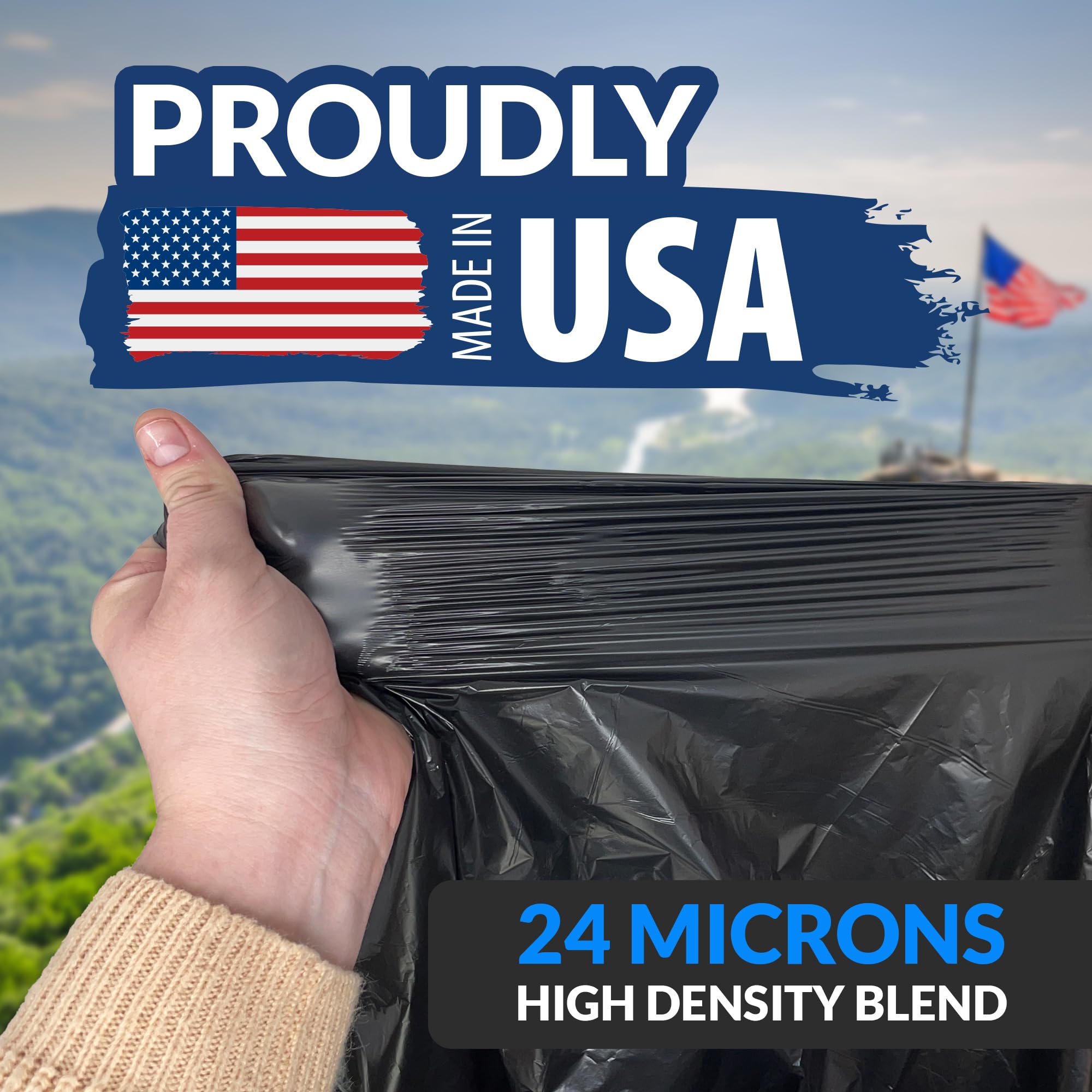 Reliable 95-Gallon Heavy Duty Trash Bags - 30 Count | Extra Large & Durable for Serious Garbage Cleanup | Perfect for Outdoor, Commercial & Home Use (Black)
