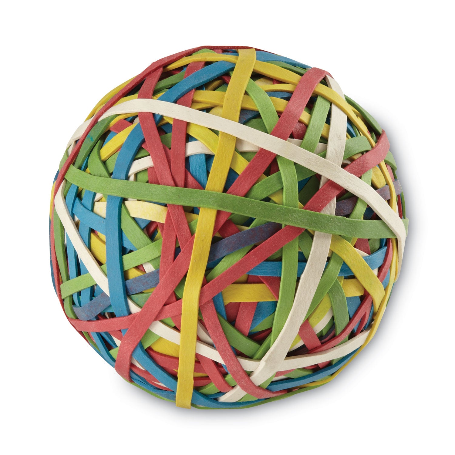 ACCO Rubber Band Ball - 3.25 Inch Diameter, Size 34, Assorted Gauges & Colors (Pack of 270) - Perfect for Office Supplies, DIY Crafts, and Stress Relief
