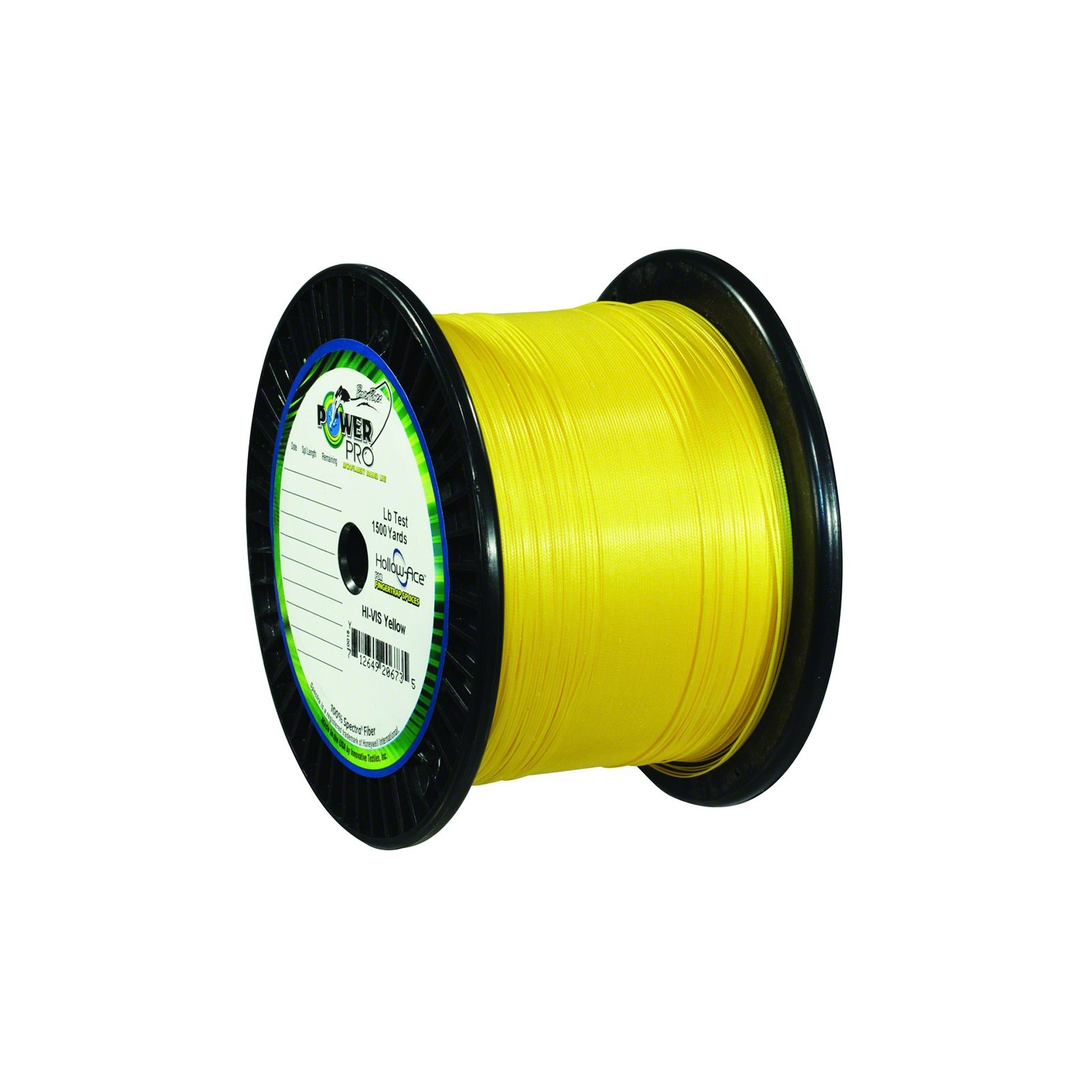 POWER PRO 21100151500Y Yellow Braided Fishing Line - 15LB Test Strength, 1500 Yard Spool - Perfect for Saltwater & Freshwater Fishing, Trolling, and Casting