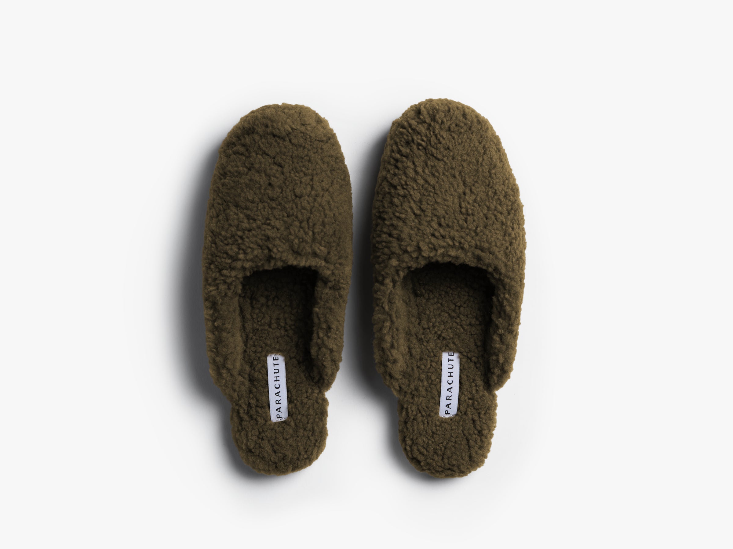 Cozy Shearling Wool Slippers for Women & Men - Warm Winter House Shoes with Non-Slip Sole (Olive Green) - Perfect for Indoor Lounging, Home Office & Cold Weather Comfort