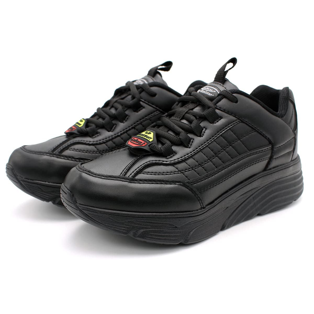Laforst Women's Foley Xtreme Comfort Non-Slip Work Sneakers with Free Socks - Lightweight Slip Resistant Shoes for Nurses, Waitresses & Healthcare Workers