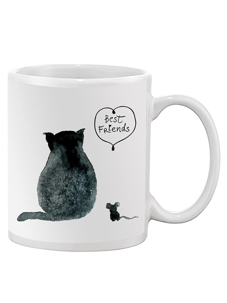 Best Friends Kitten and Mouse Ceramic Coffee Mug - Cute Animal Design for Tea, Coffee, or Hot Chocolate - Perfect Gift for Cat Lovers, Office Use, or Home Decor
