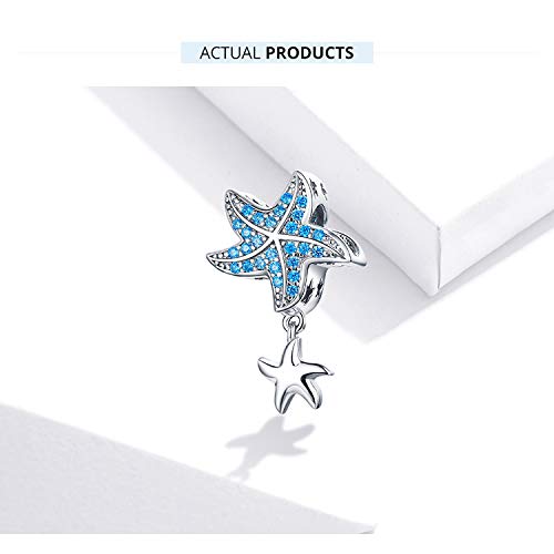 925 Sterling Silver Ocean Animal Charms for Pandora Bracelets - Fish, Crab & Starfish Charms for Women | Perfect for Beach Vacations, Summer Jewelry & Gift Giving