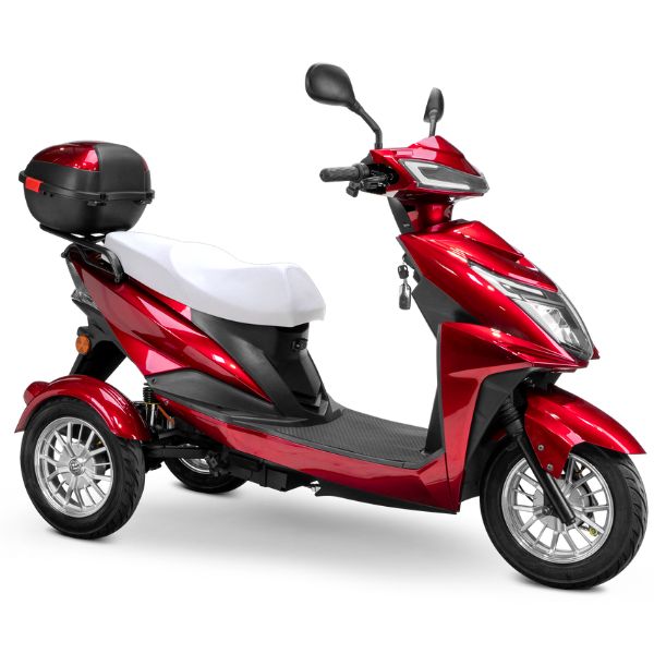 Premium Full-Size 3-Wheel Mobility Scooter for Adults - Lightweight & Foldable Electric Wheelchair with Comfortable Seat - Ideal for Shopping, Travel & Outdoor Activities