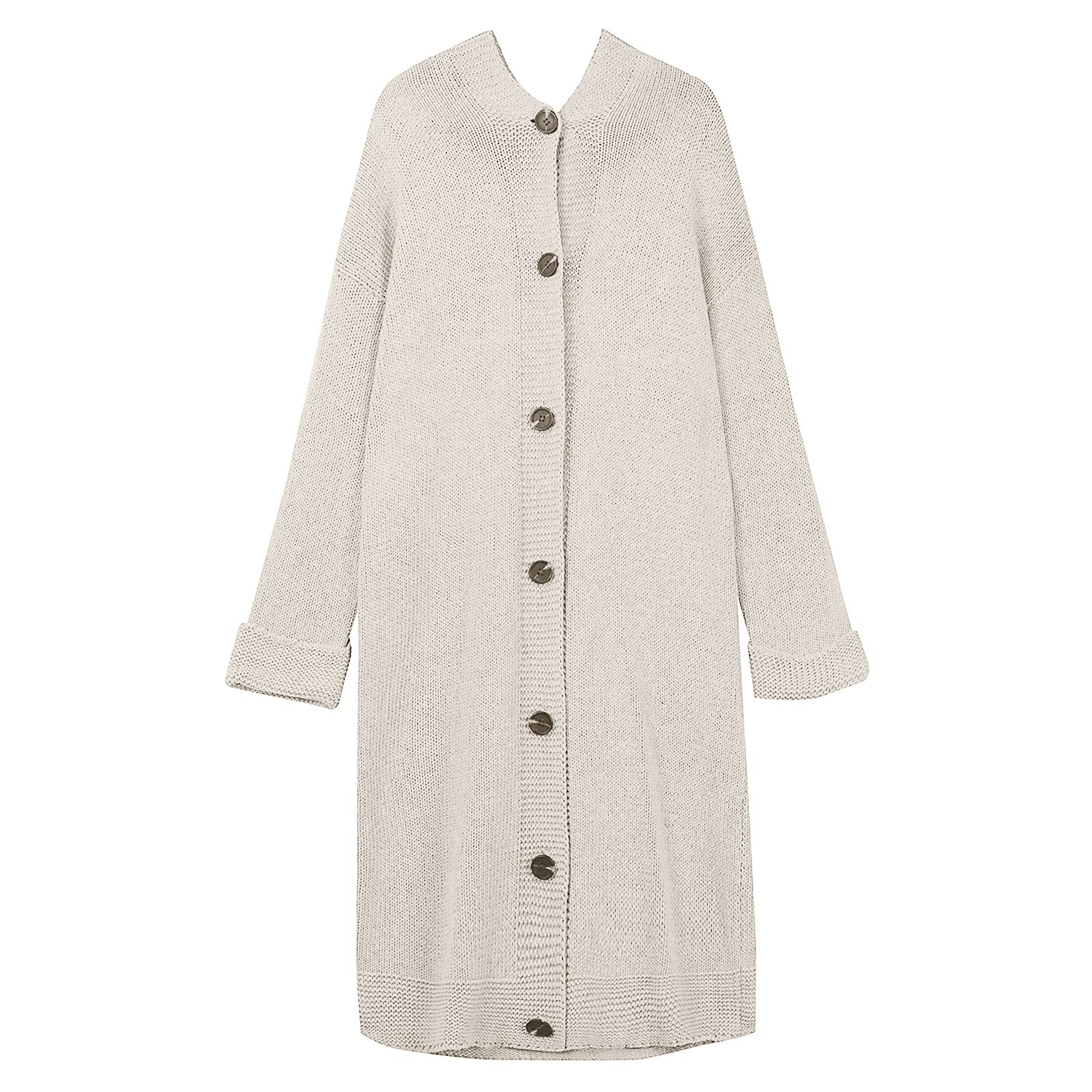 Plus Size Women's Cardigan - Soft Polyester Plush Coat for Vacation & Travel | Cozy Lounge Wear for Fall & Winter