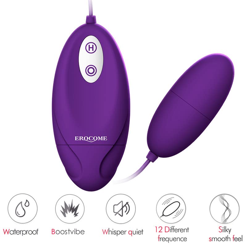 Waterproof 12+1 Vibration Modes Silicone Love Egg - Rechargeable Adult Toy for Women & Couples - Perfect for Solo Play, Couples Intimacy & Long Distance Relationships