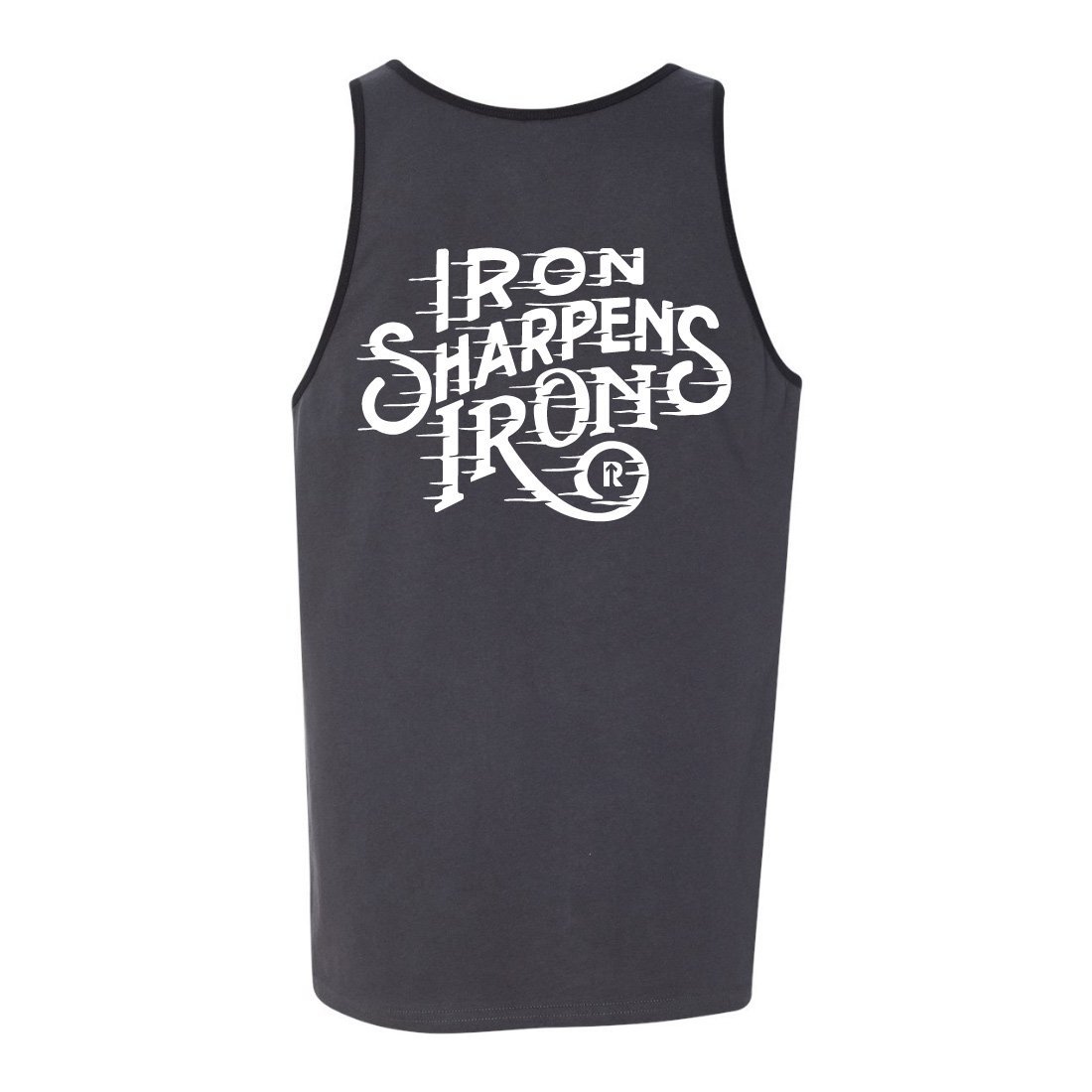 Risen Apparel Iron Sharpens Iron Christian Tank Top - Inspirational Bible Verse Proverbs 27:17 - Perfect for Church, Bible Study & Christian Events
