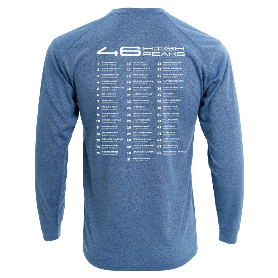 ADK High Peaks Performance Long Sleeve Hiking Shirt - Moisture Wicking & UV Protection for Outdoor Adventures, Camping, and Trail Running