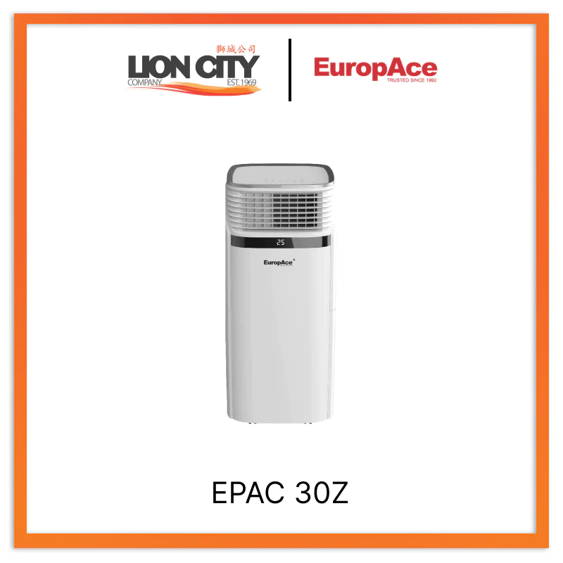 Europace EPAC 30Z 30,000 BTU Portable Air Conditioner - Ultra Powerful Cooling for Large Rooms, Homes & Offices - Energy Efficient with Remote Control & Easy Installation