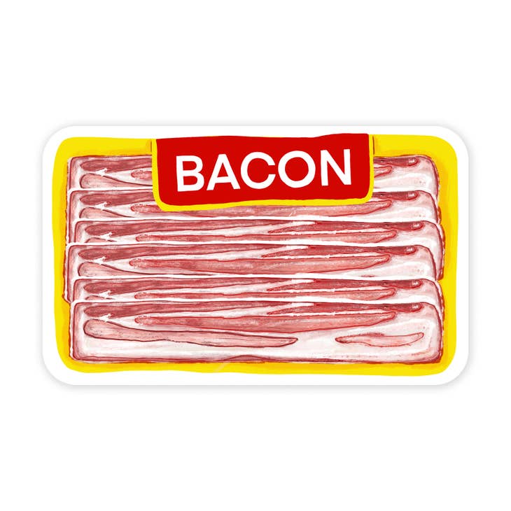 Premium Bacon Vinyl Sticker - Waterproof & Durable Decal for Laptops, Cars, Tumblers - Funny Foodie Gift for Bacon Lovers & Kitchen Decor