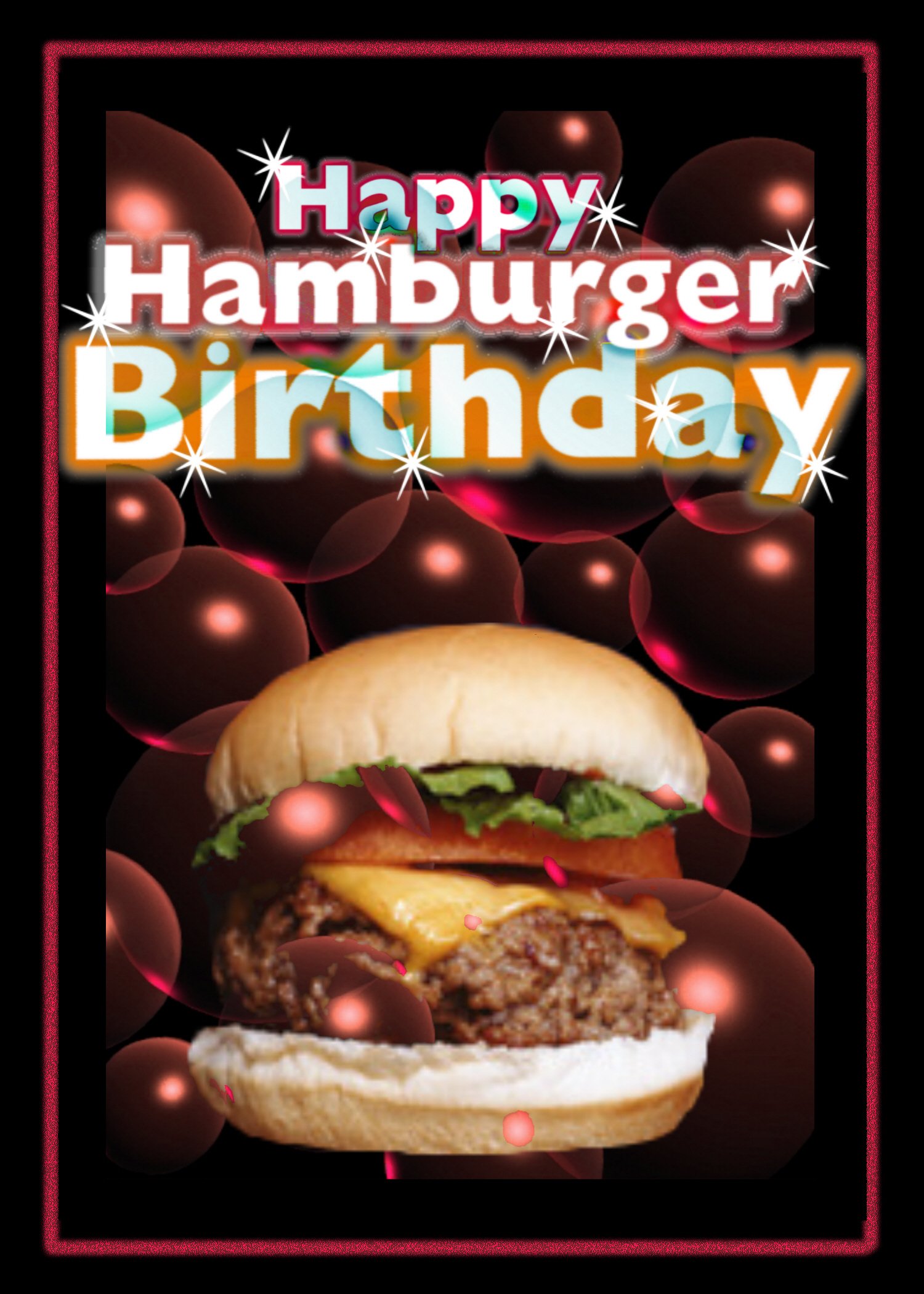 2 Pack Happy Birthday Hamburger Greeting Cards - Fun Food Themed Birthday Cards for Friends & Family - Perfect for Burger Lovers & Birthday Parties