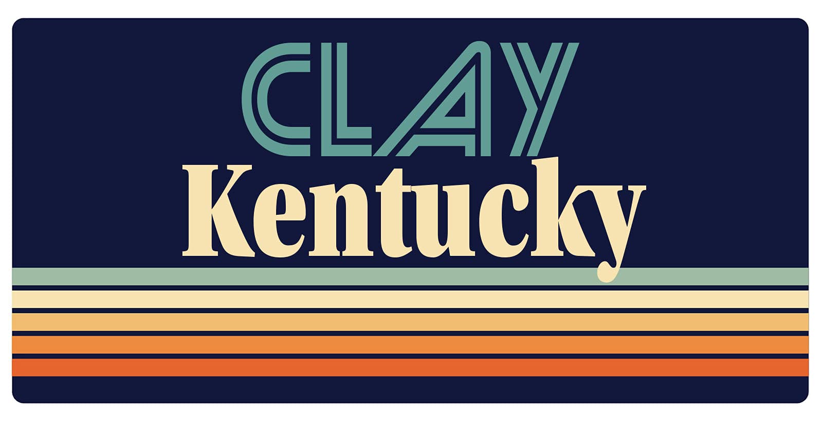Clay Kentucky 5 x 2.5-Inch Retro Fridge Magnet - Vintage Souvenir & Collectible for Refrigerators, Lockers & Metal Surfaces