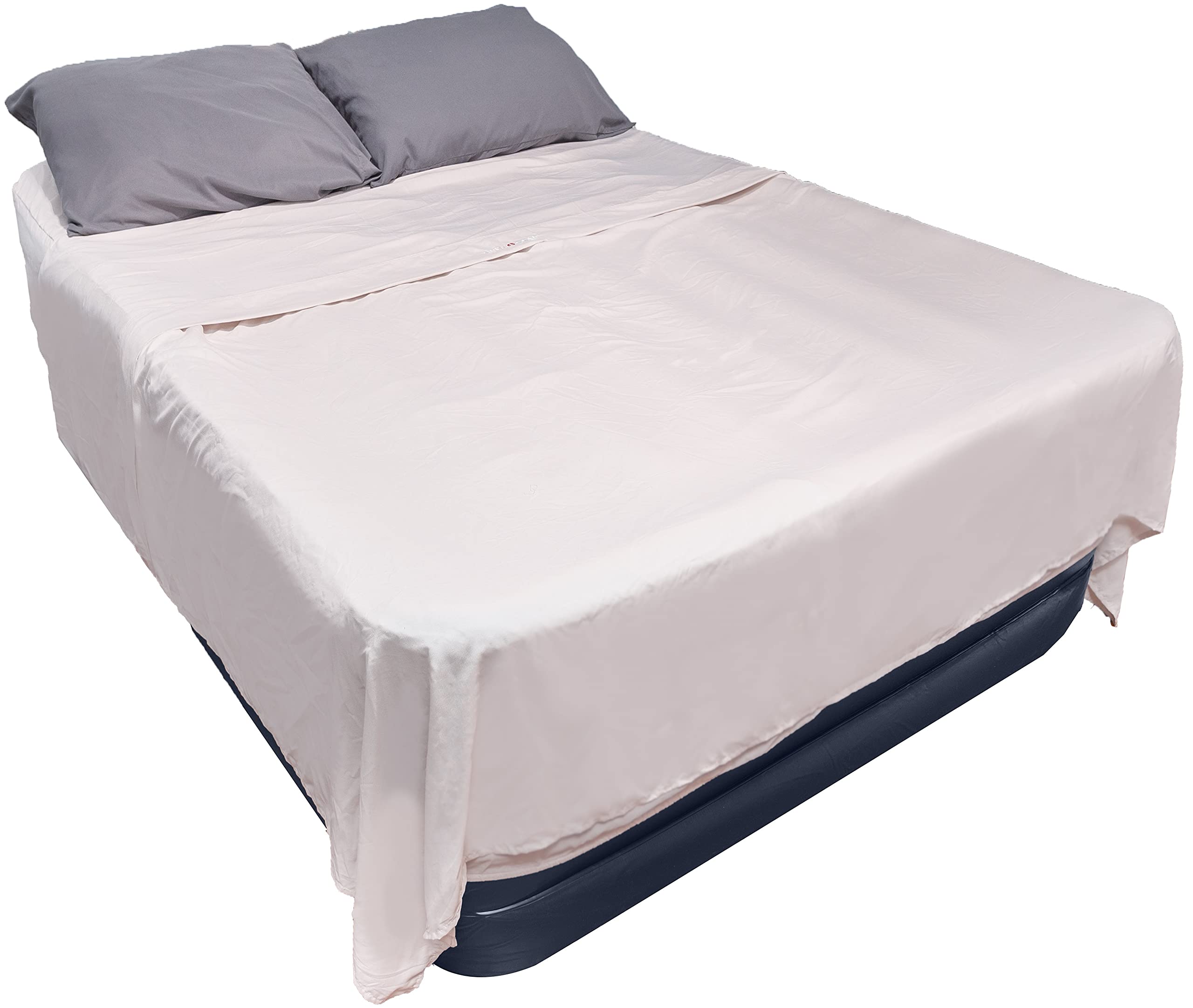 SwissGear Airbed Flat & Fitted Sheet Set - Queen Size Bed Sheets for Camping, Guest Rooms & Travel - Soft Microfiber Sheets with Deep Pockets
