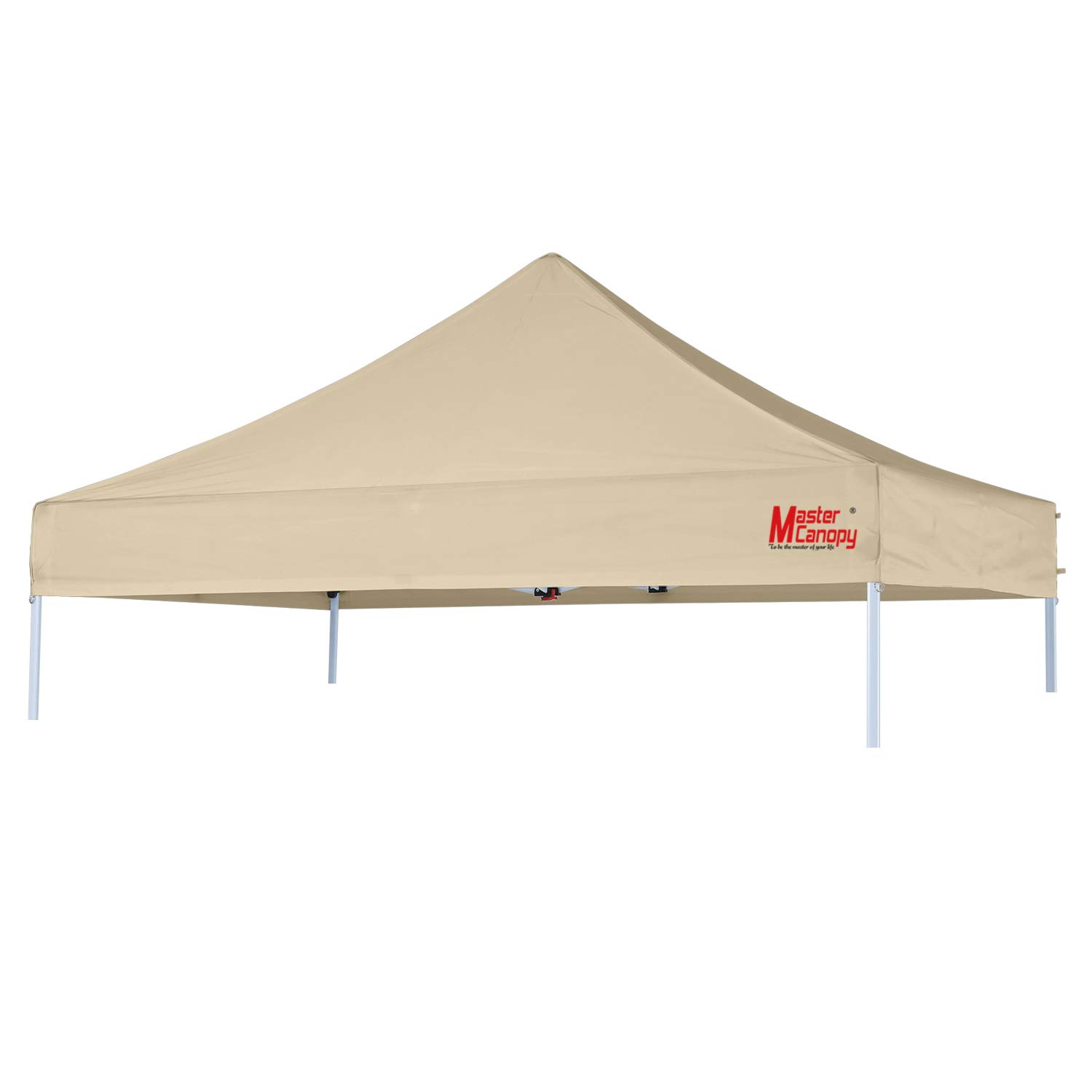 MASTERCANOPY 10x10 Beige Replacement Pop Up Canopy Top - Durable Outdoor Canopy Cover for Parties, Camping & Beach Events