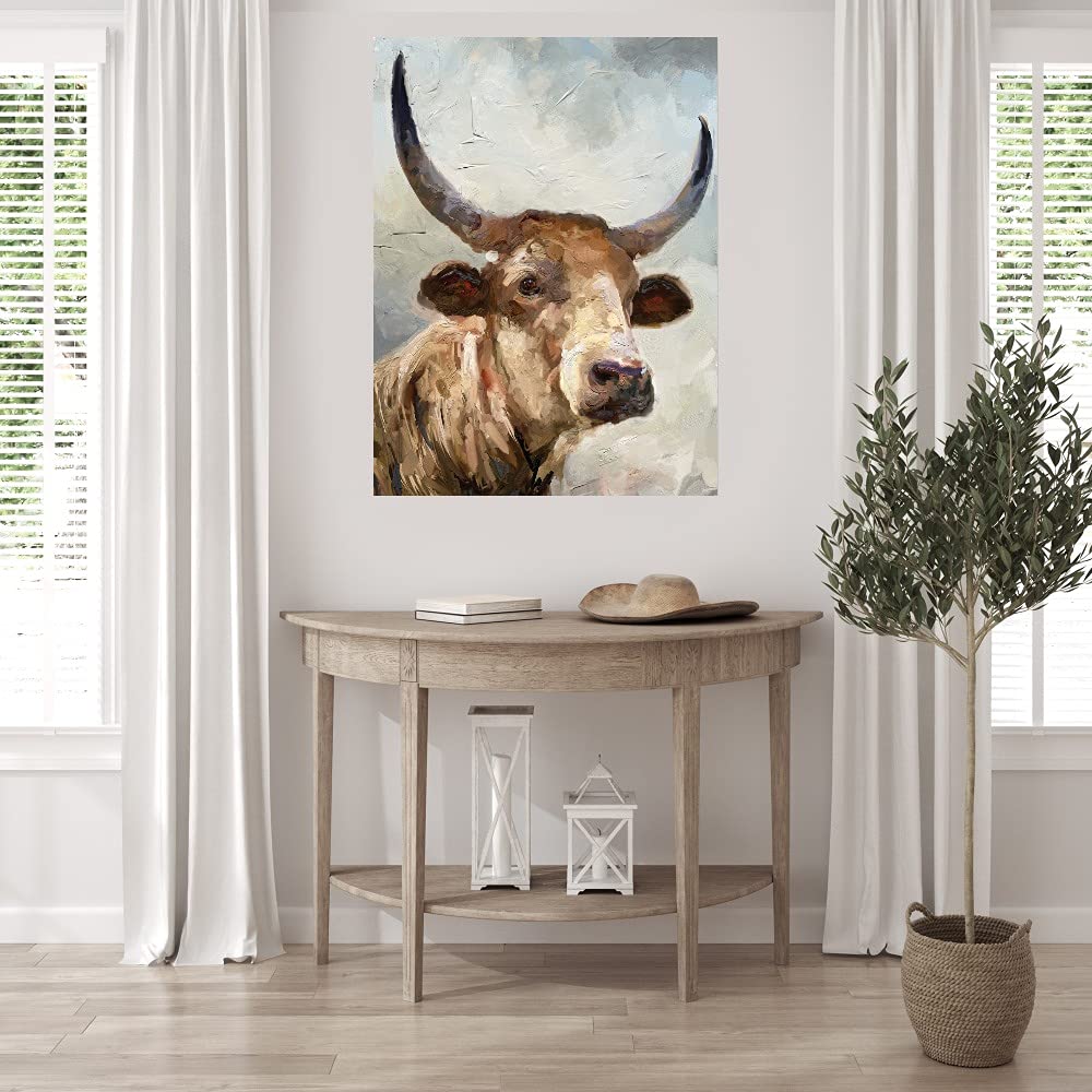 Maxwell Canvas Wall Art - Premium Fine Art Painting for Home Decor - Ready to Hang 32x43 Inch - Perfect for Living Room, Bedroom, Office & More - Handmade by Artist Studio Arts