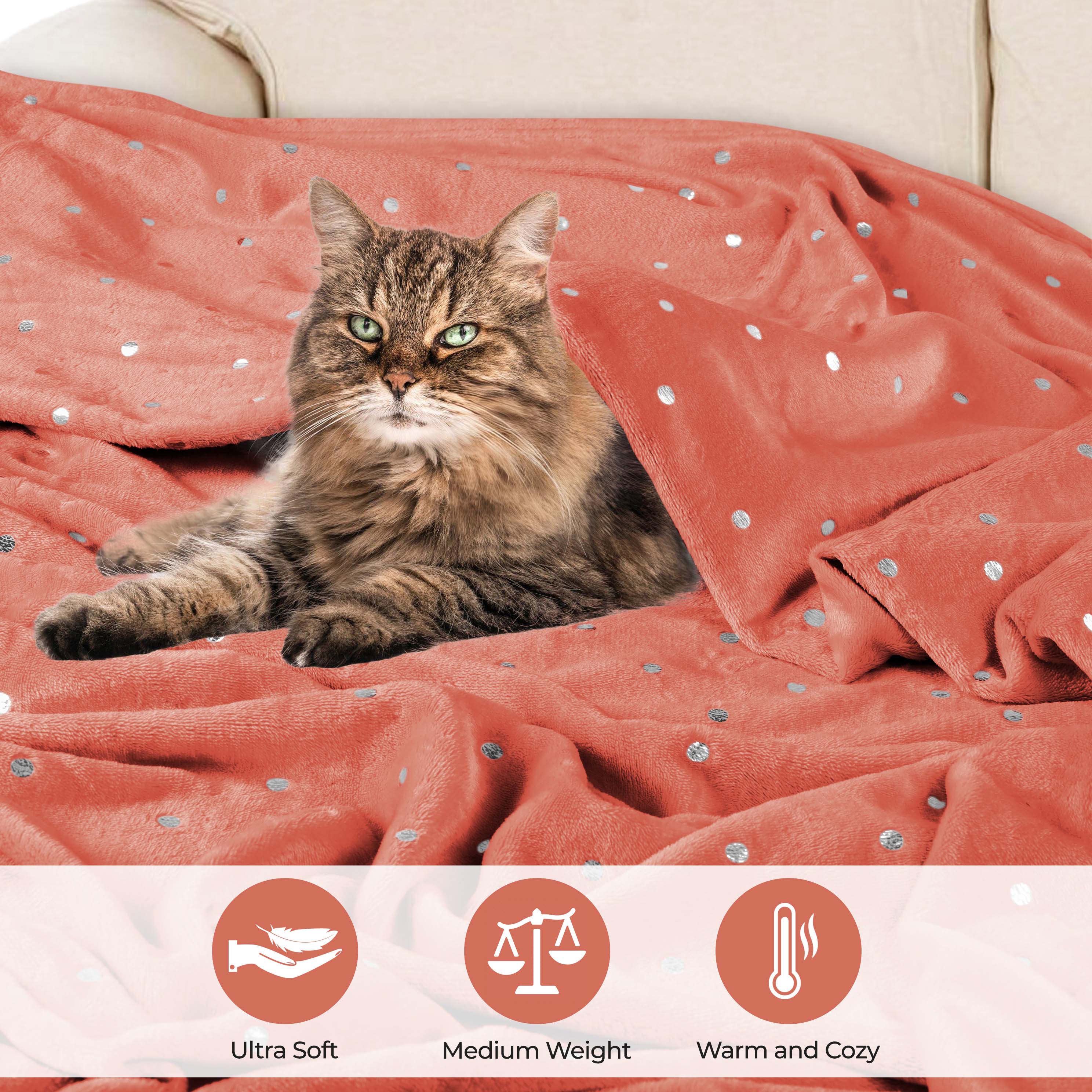 CozySoft Fleece Plush Blanket - Medium Weight, Ultra Soft & Fluffy - Perfect for Sofa, Bed, Couch & Home Decor - Warm Throw Blanket for Winter, Gifts & Cozy Nights
