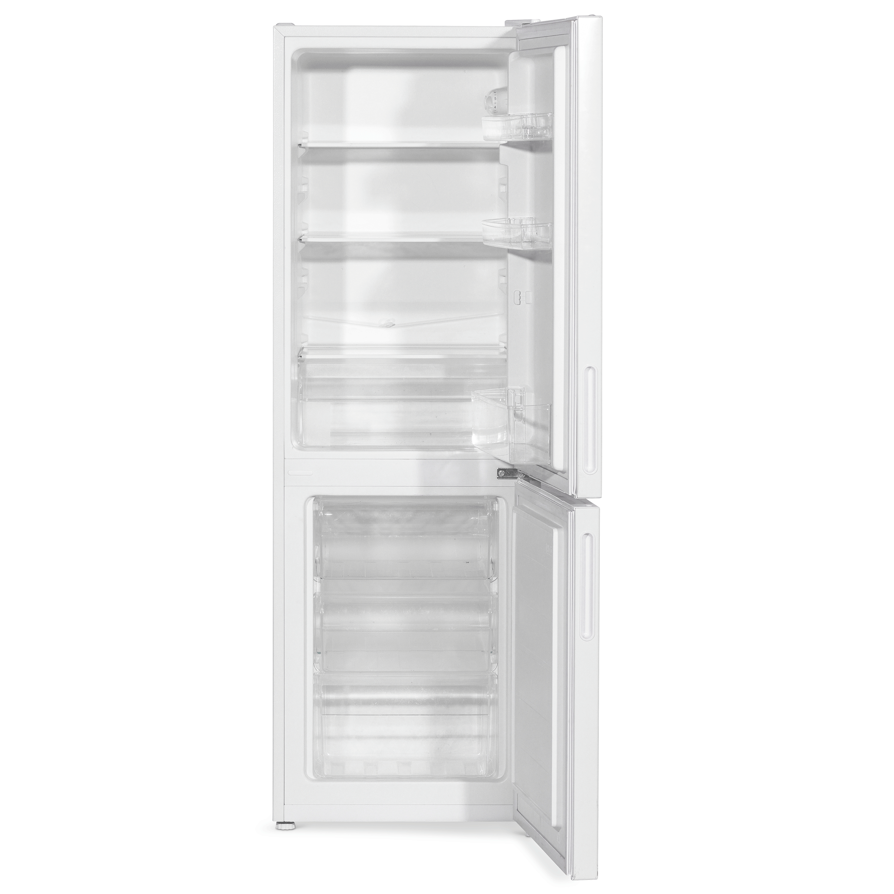 Baridi 47cm 70/30 Fridge Freezer with Adjustable Thermostat, 157L Capacity - Energy Efficient Compact Refrigerator for Home, Office, Dorm, or Apartment - White (Model DH252)