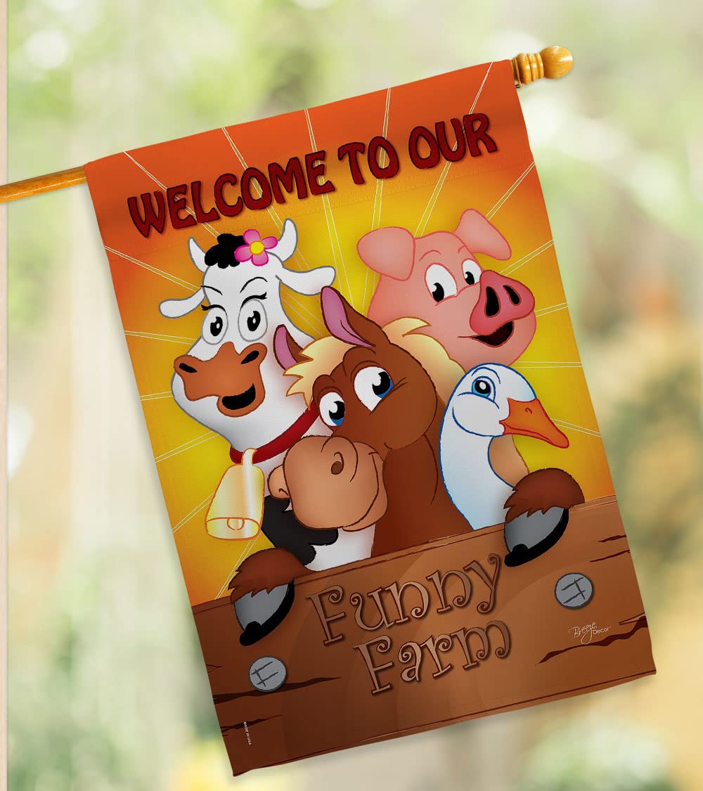 Funny Farm Nature House Flag 28x40