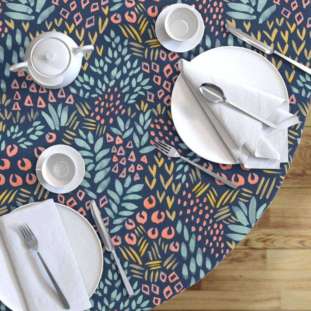 Custom Printed Cotton Sateen Tablecloth 70