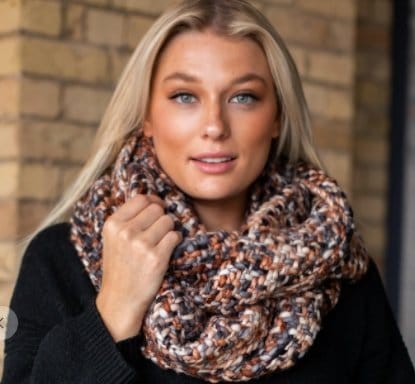 Soft Grey Brown Infinity Scarf for Women - Cozy Winter Fashion Accessory - Perfect for Cold Weather, Office & Casual Outfits