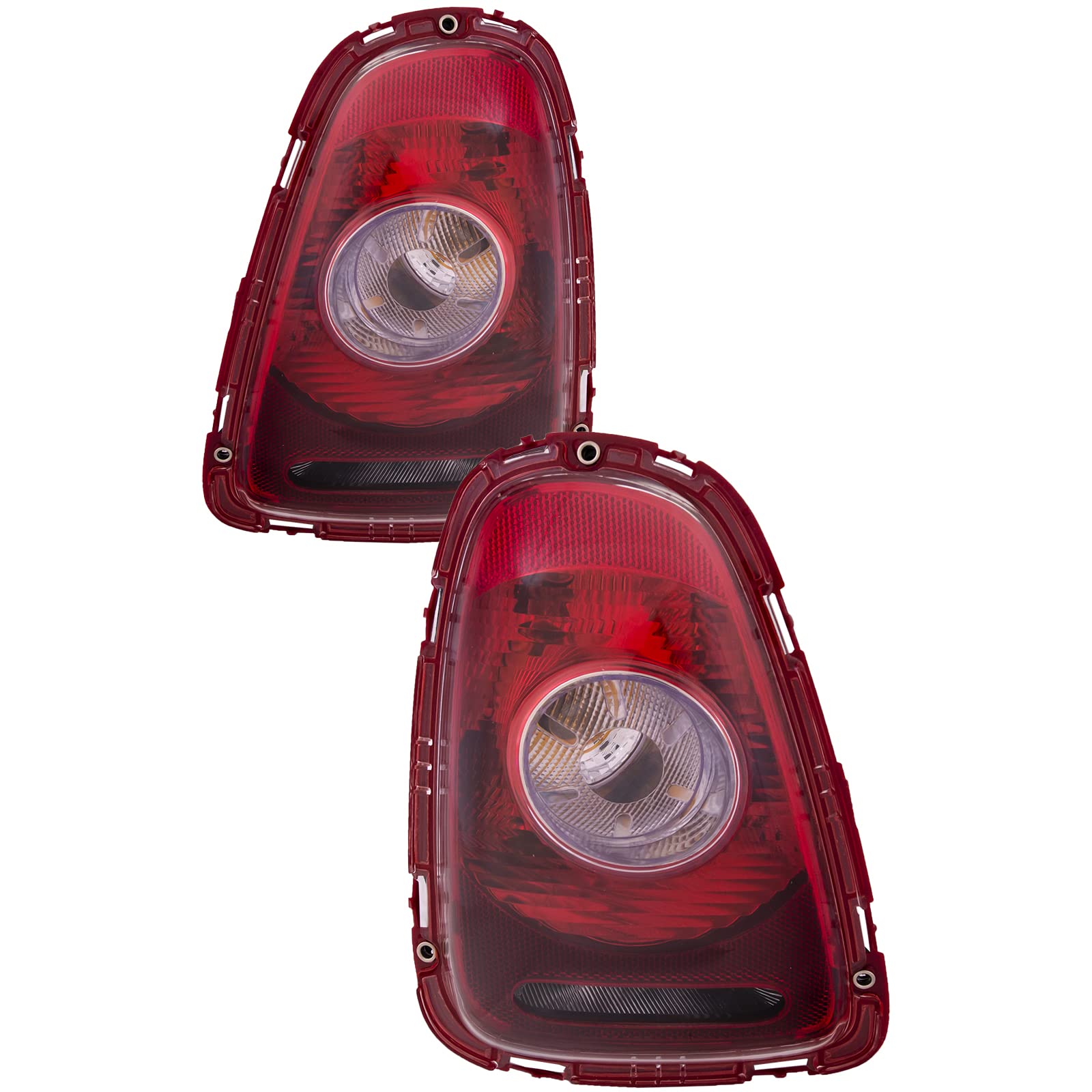 HEADLIGHTSDEPOT Clear Lens Tail Lights Set - Left Driver & Right Passenger Pair for 2007-2010 Mini Cooper S Hatchback | Perfect for Night Driving & Car Customization